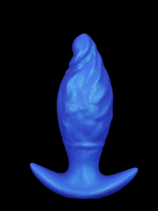 Steel 5 Inch Blue Fantasy Dildo Inflatable Anal Plug