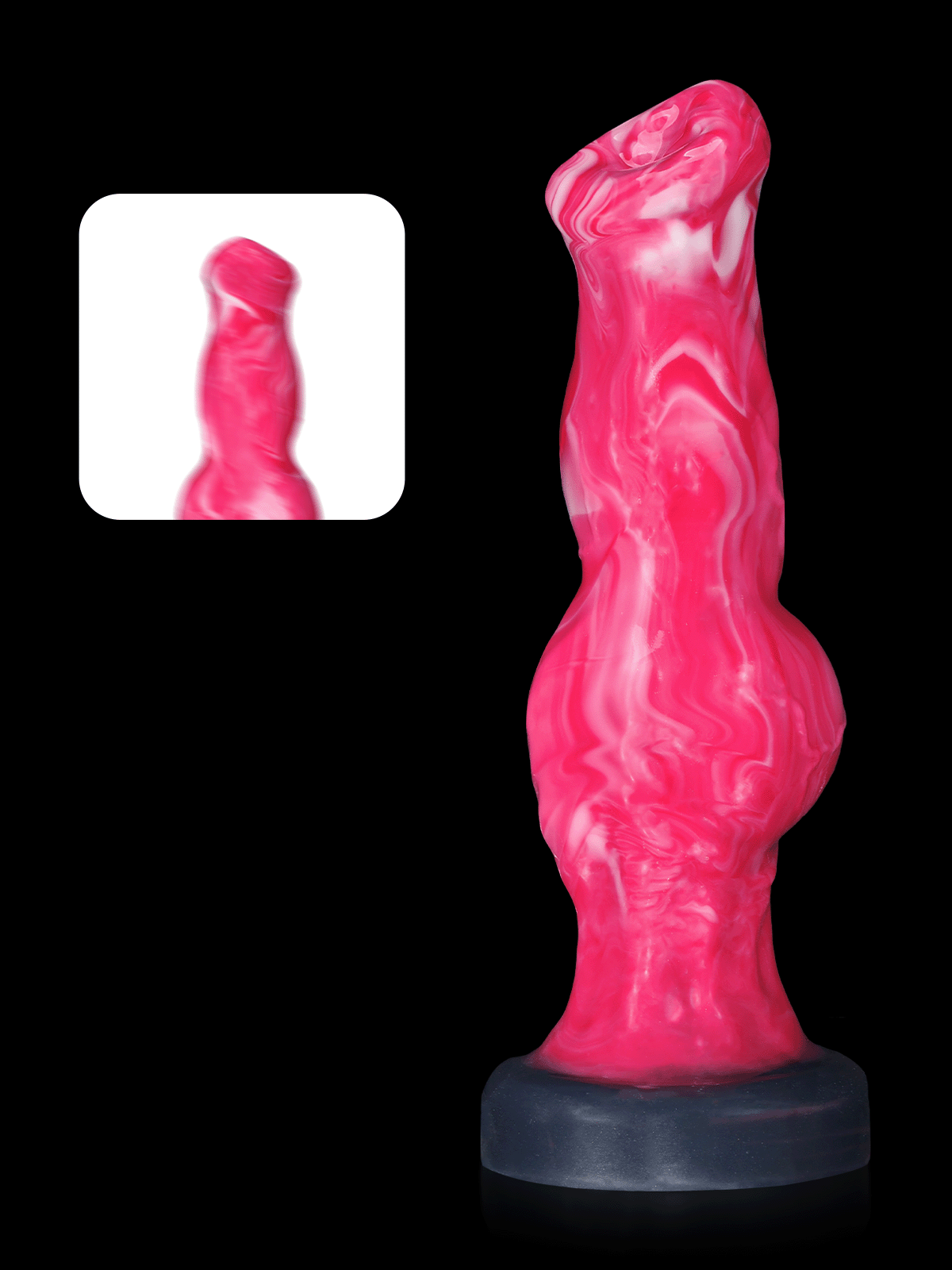 9 Inch Red Fantasy Dog Cock Anal Vibrating Dildo