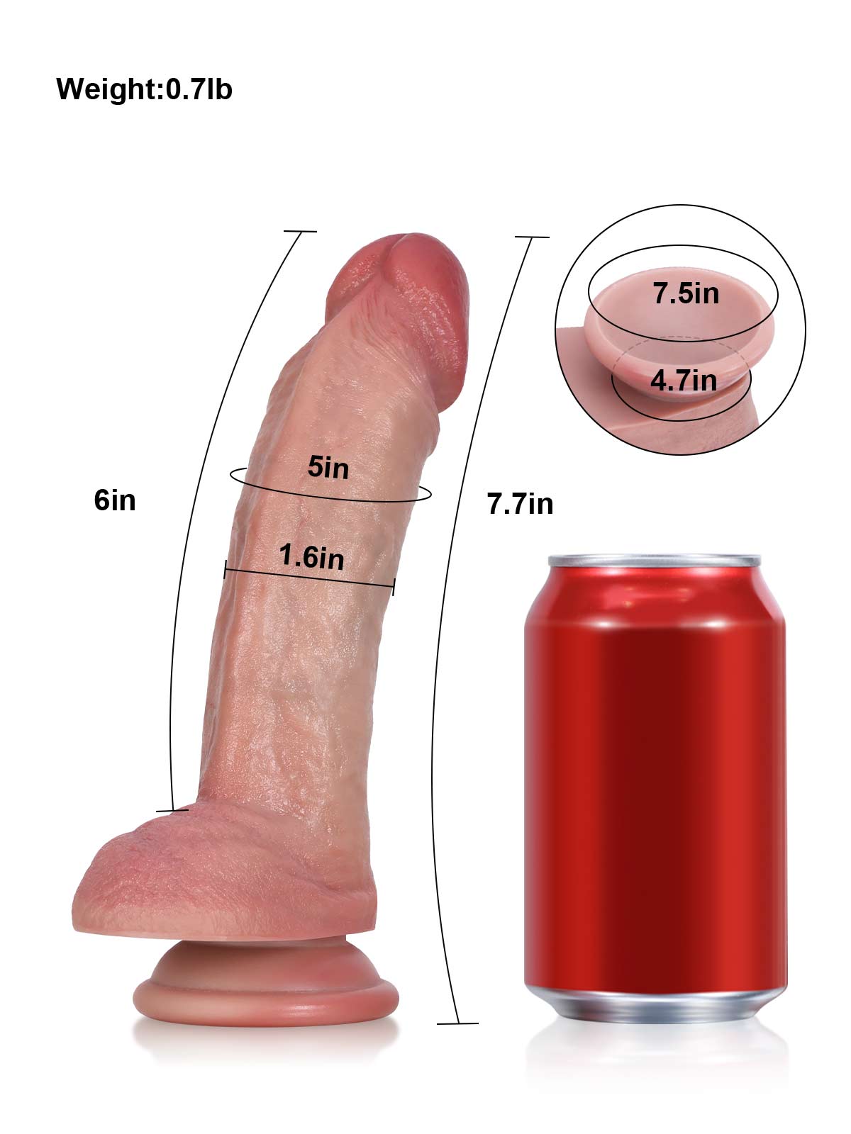 Andy 7.7 Inch Small Realistic Flesh Dildo