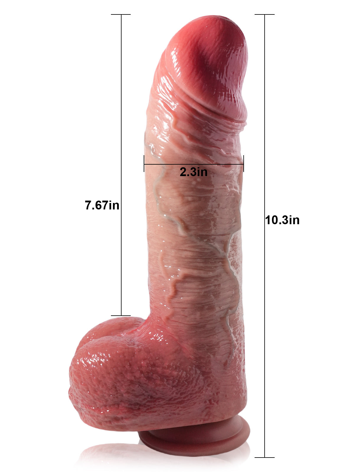 Arthur 10.3" x 2.3" Thick Vibrating Thrusting Dildo 7 Modes Thrusting & 3 Modes Vibrating