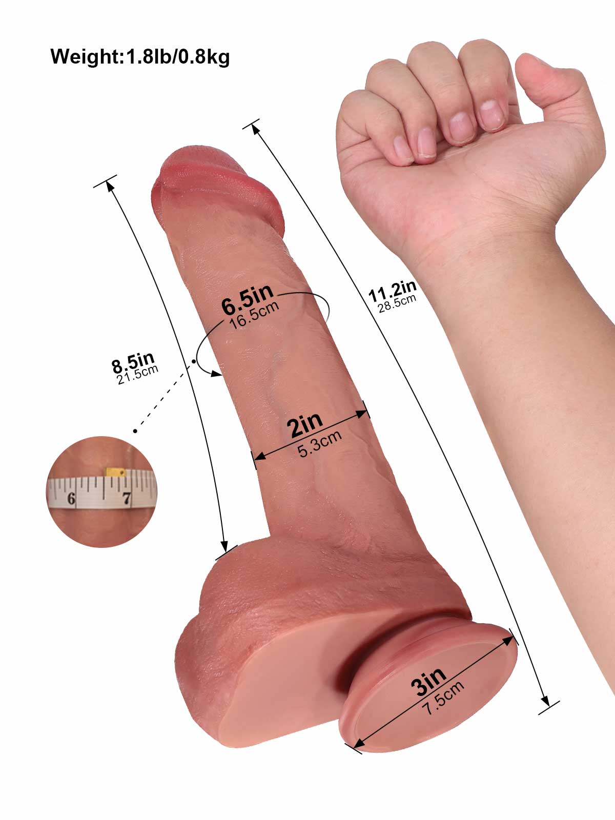 Austin 11.2 Inch Huge Dildo