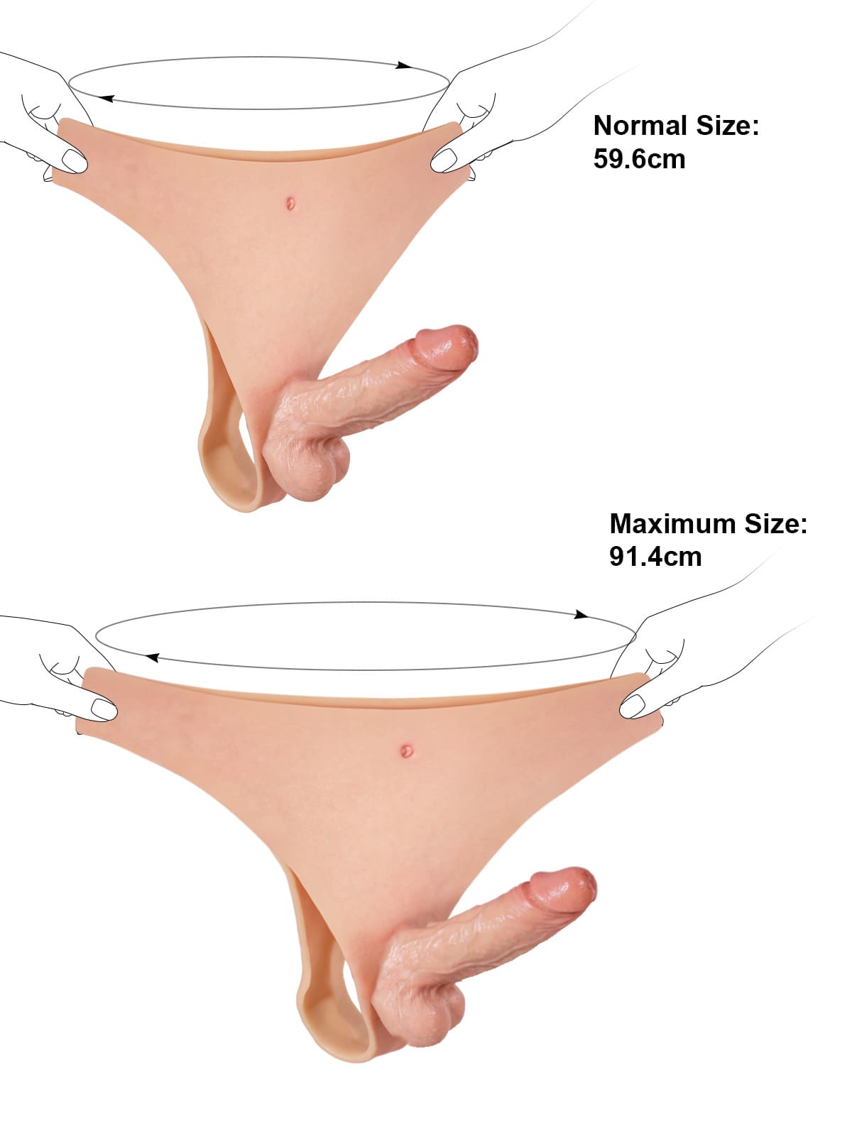 Cash - Realistic Strap On With 6 Inch Dual Density Dildo