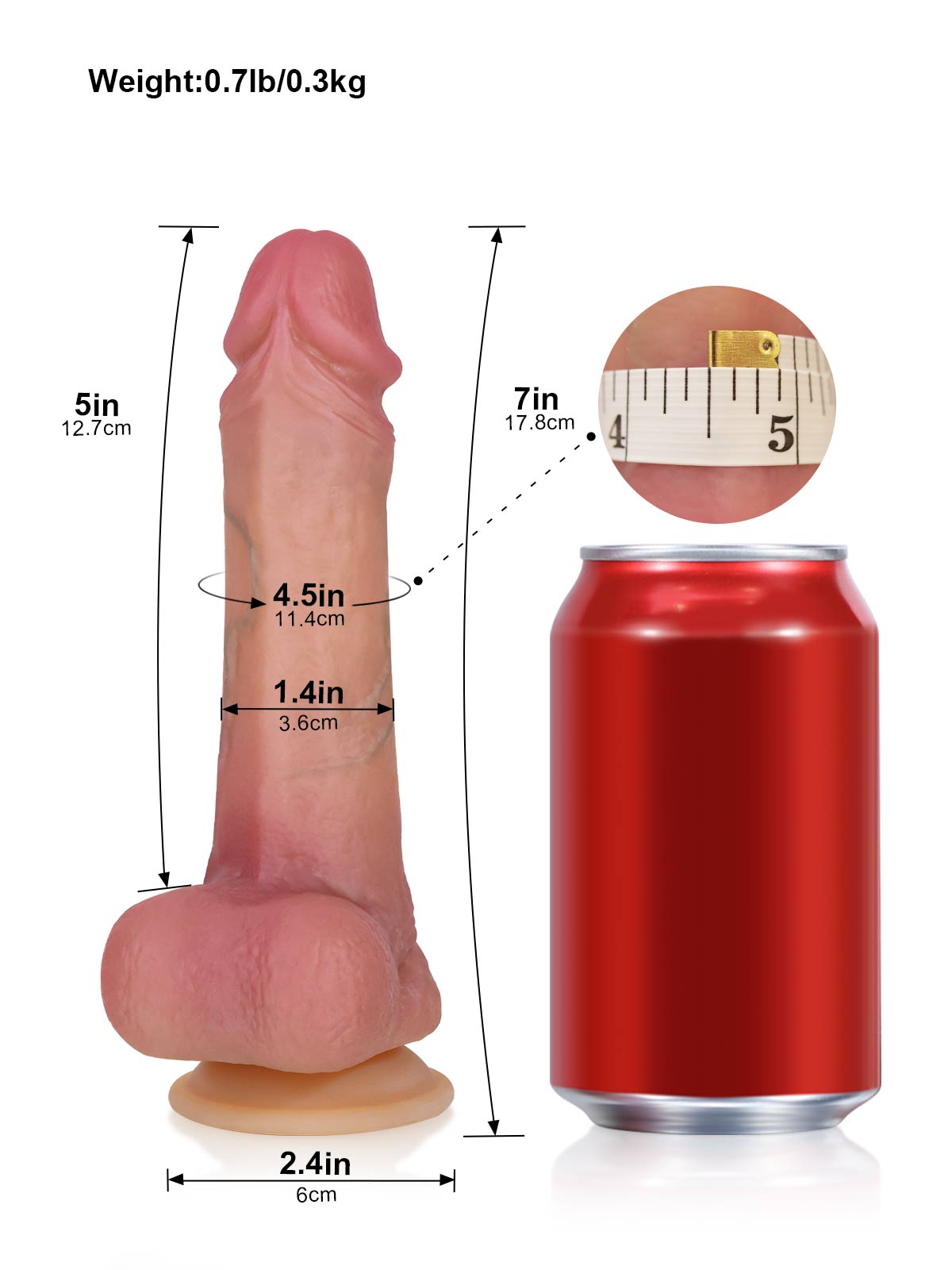 Colt 7 Inch Small Pulsating Thrusting Dildo