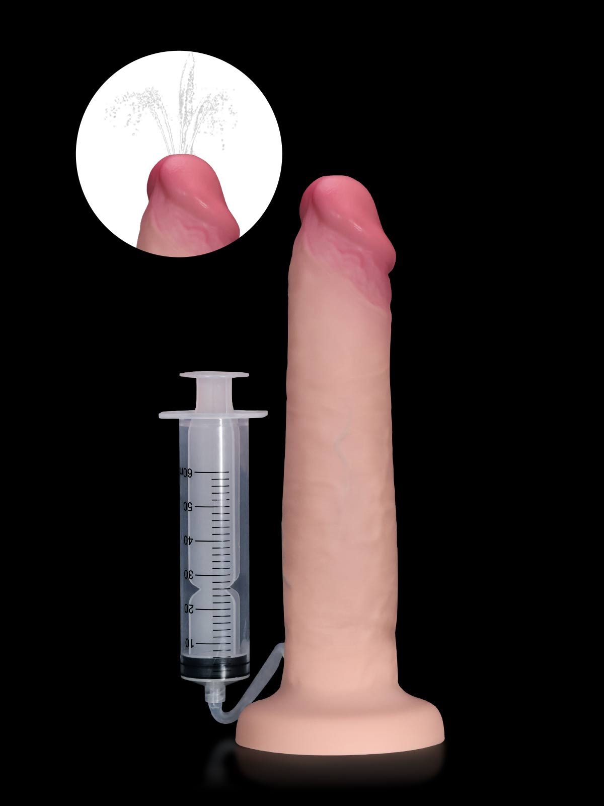 Daniel 9.8 Inch Realistic Sliding Skin Squirting Dildo No Ball