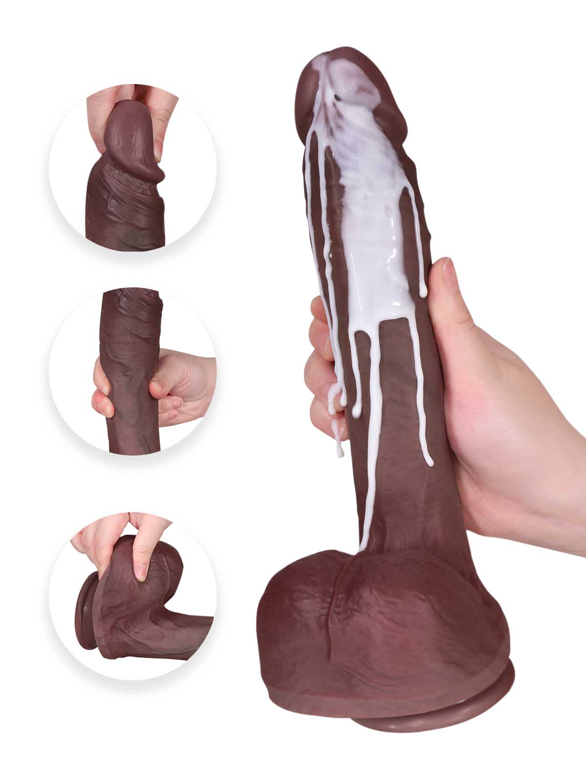 Dante 11 Inch Black Huge Realistic Dildo