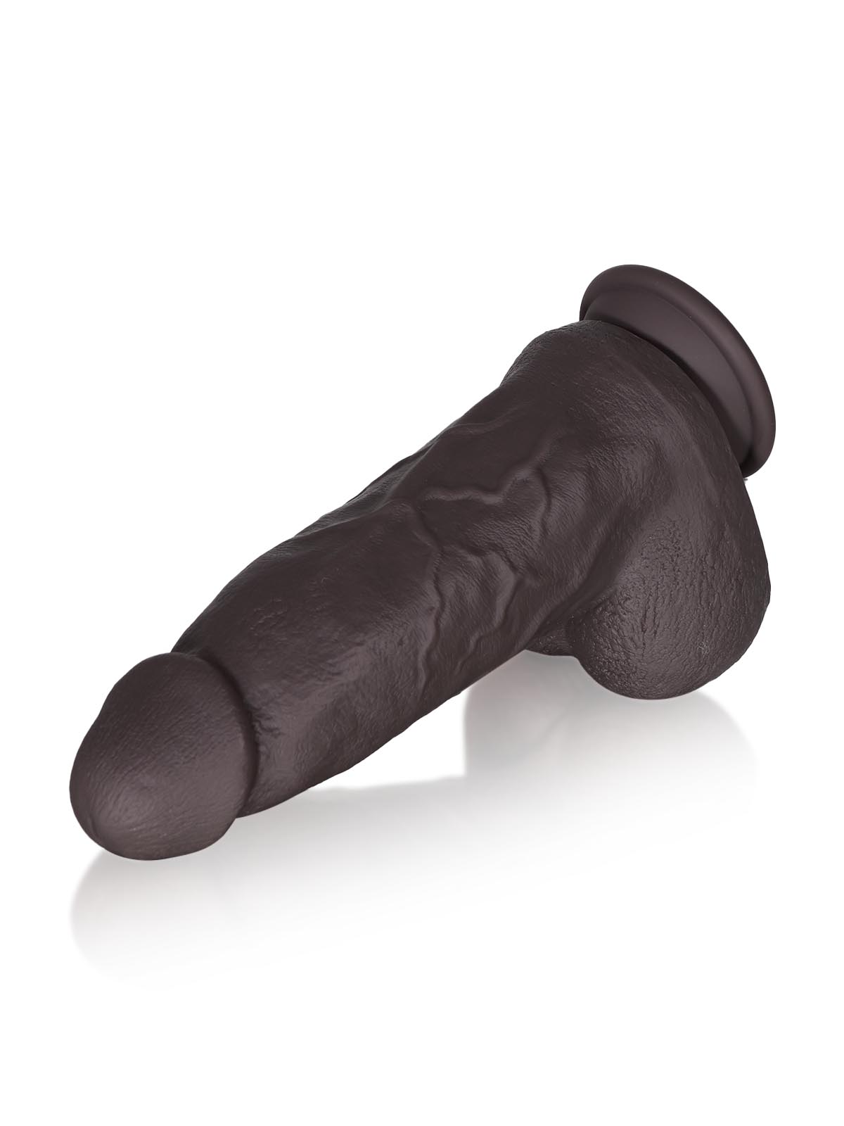 Elias 9.4 Inch Short Thick Black Vibrating Dildo