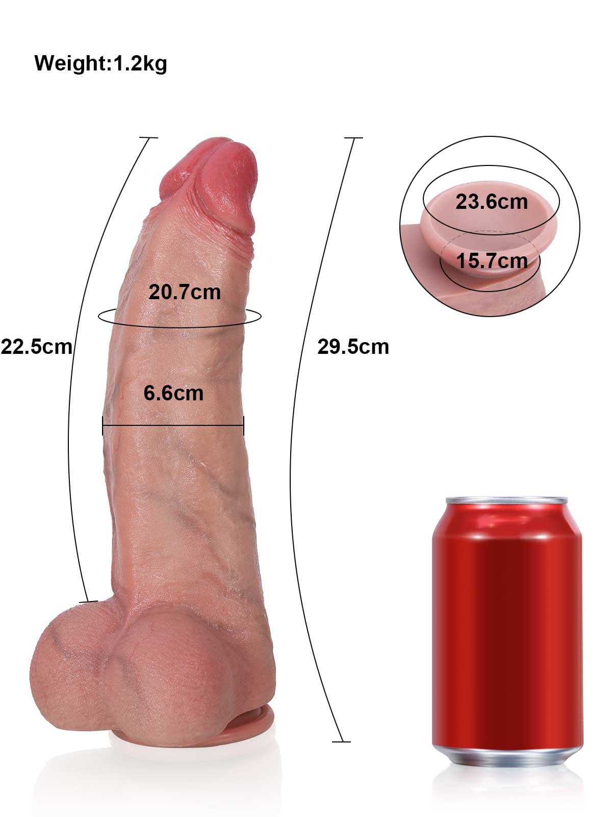Harry 11.6 Inch Thick Huge Realistic Dildo