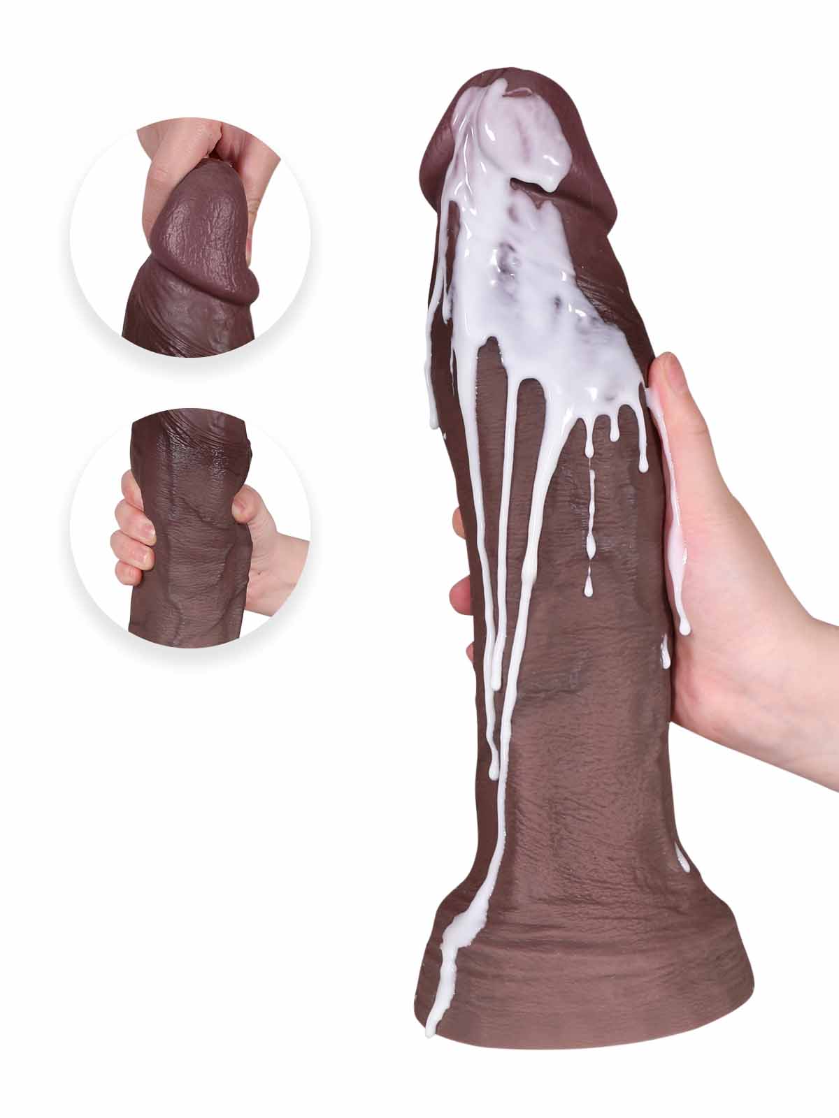 Ivan 12.2 Inch Giant Huge Black Realistic Dildo