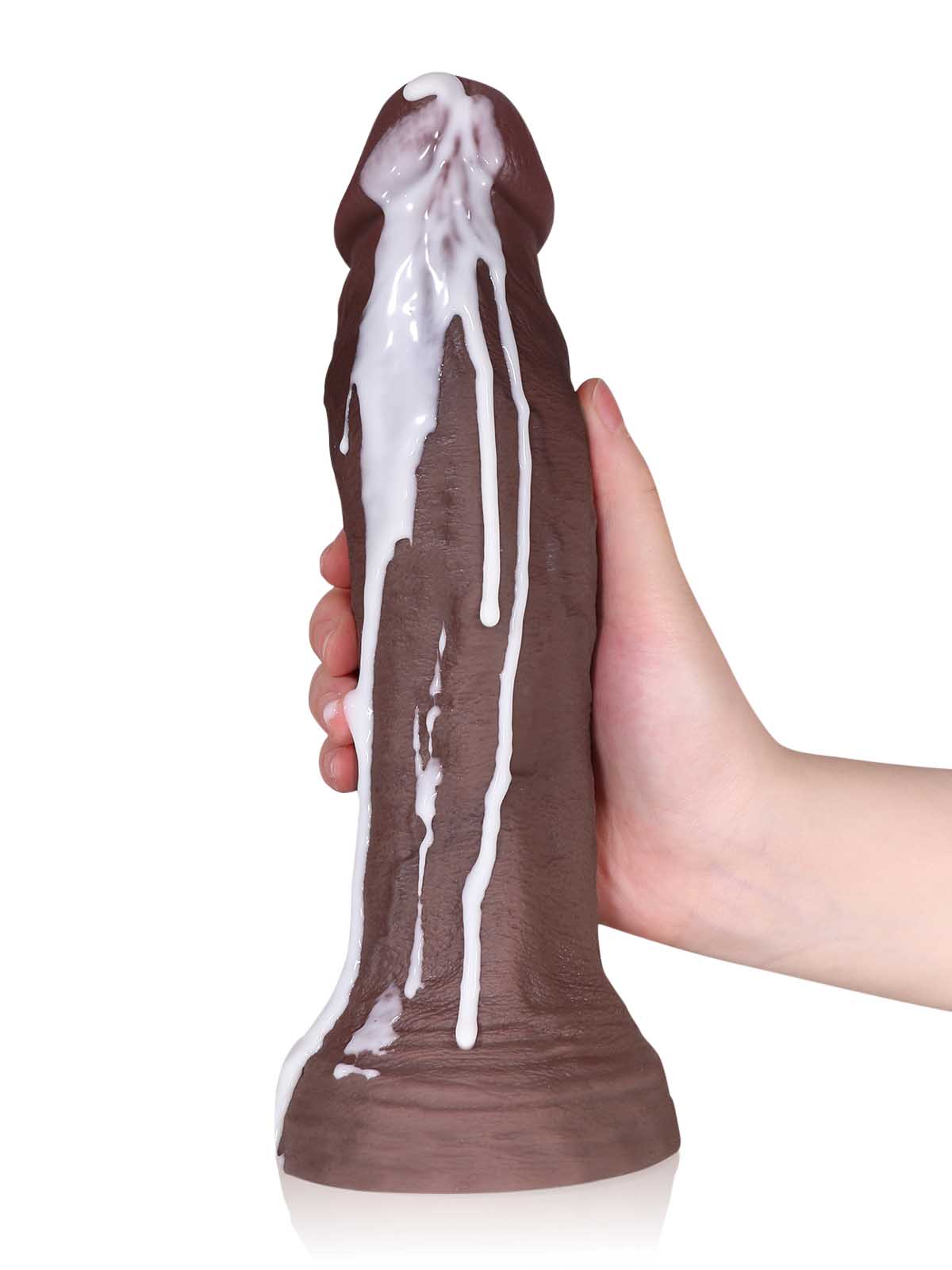 Ivan 9.8 Inch Black Huge Flesh Realistic Dildo