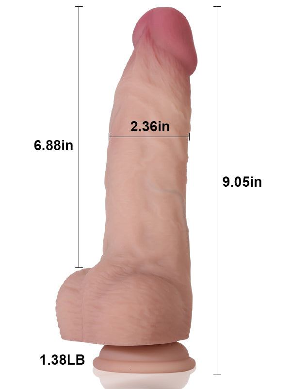 Kevin 9 Inch Realistic Silicone Dildo
