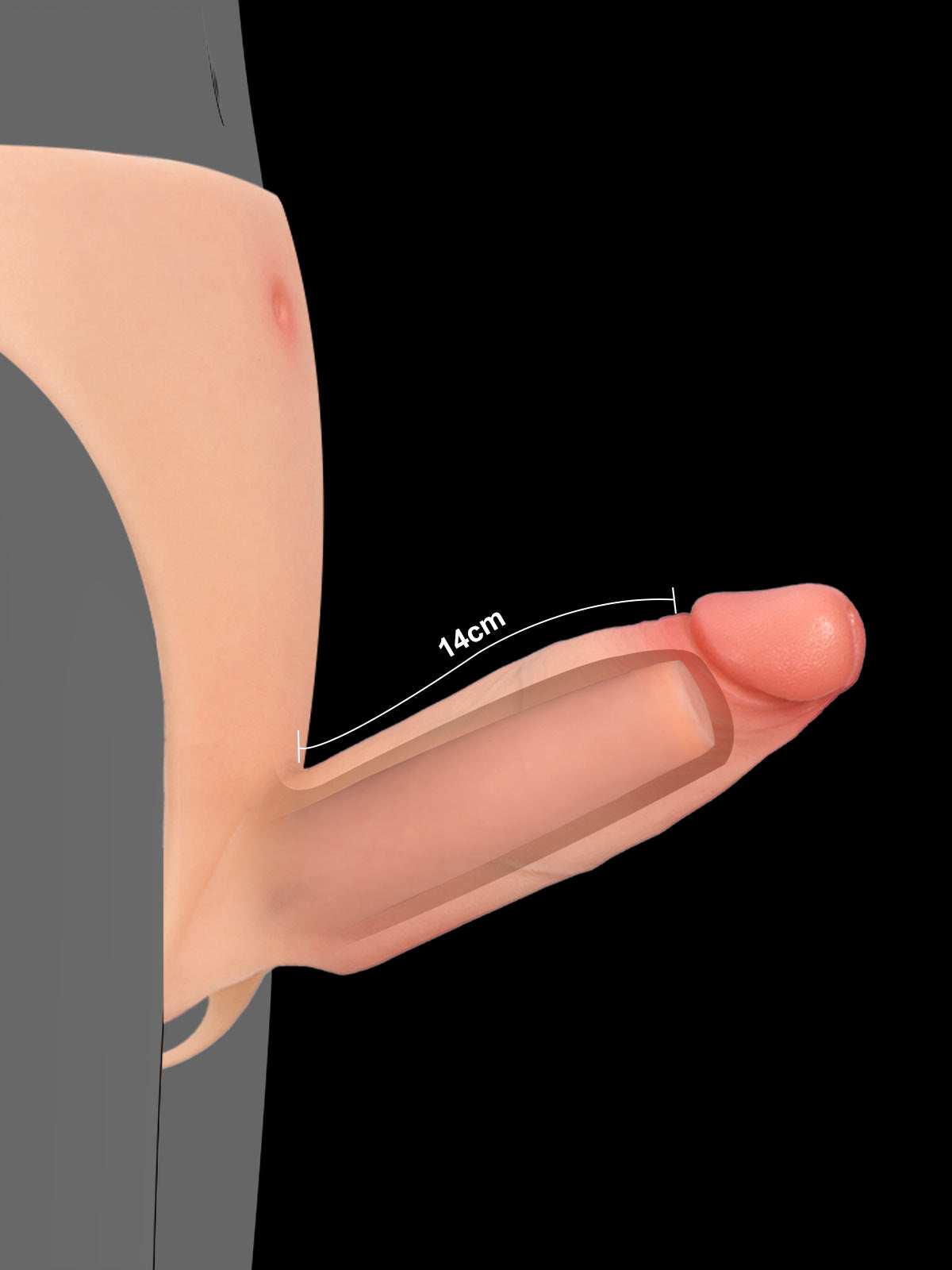 Knox Hollow Strap-On | DP Dildo | Wearable Cock Sleeve | Silicone Rod Accessories