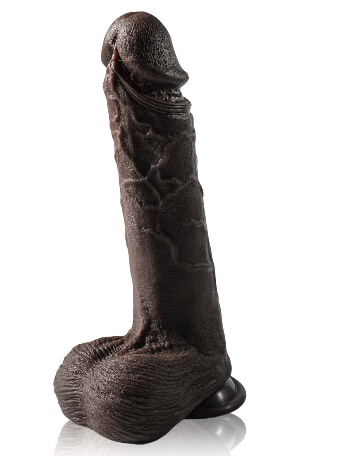 Logan 10 Inch Black Thrusting Dildo
