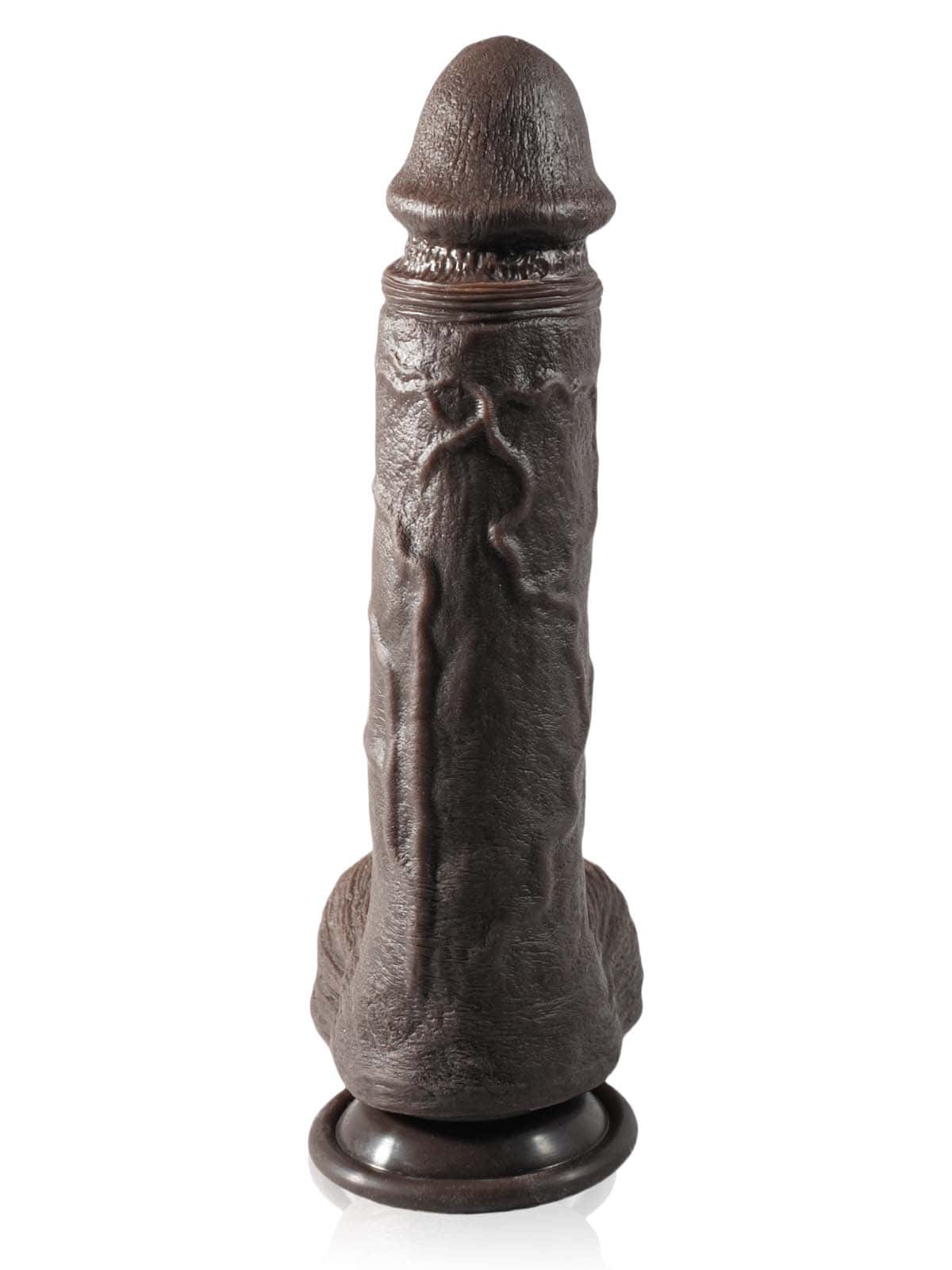 Logan 10 Inch Black Thrusting Dildo