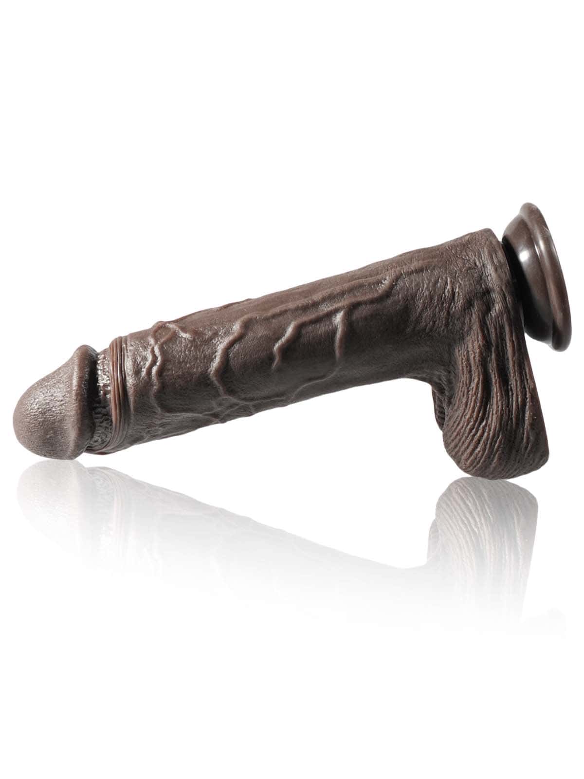 Logan 10 Inch Black Thrusting Dildo