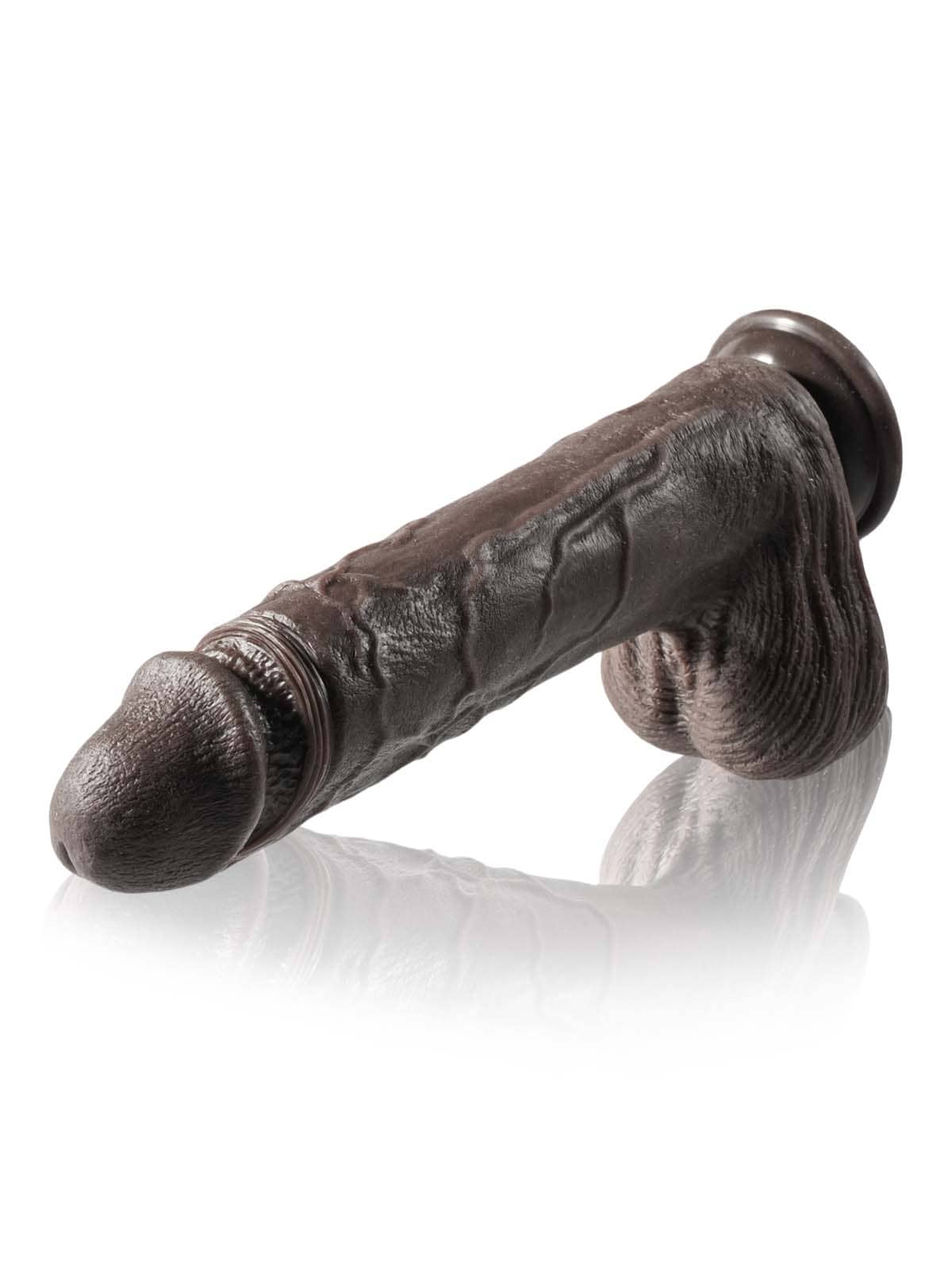 Logan 10 Inch Black Thrusting Dildo