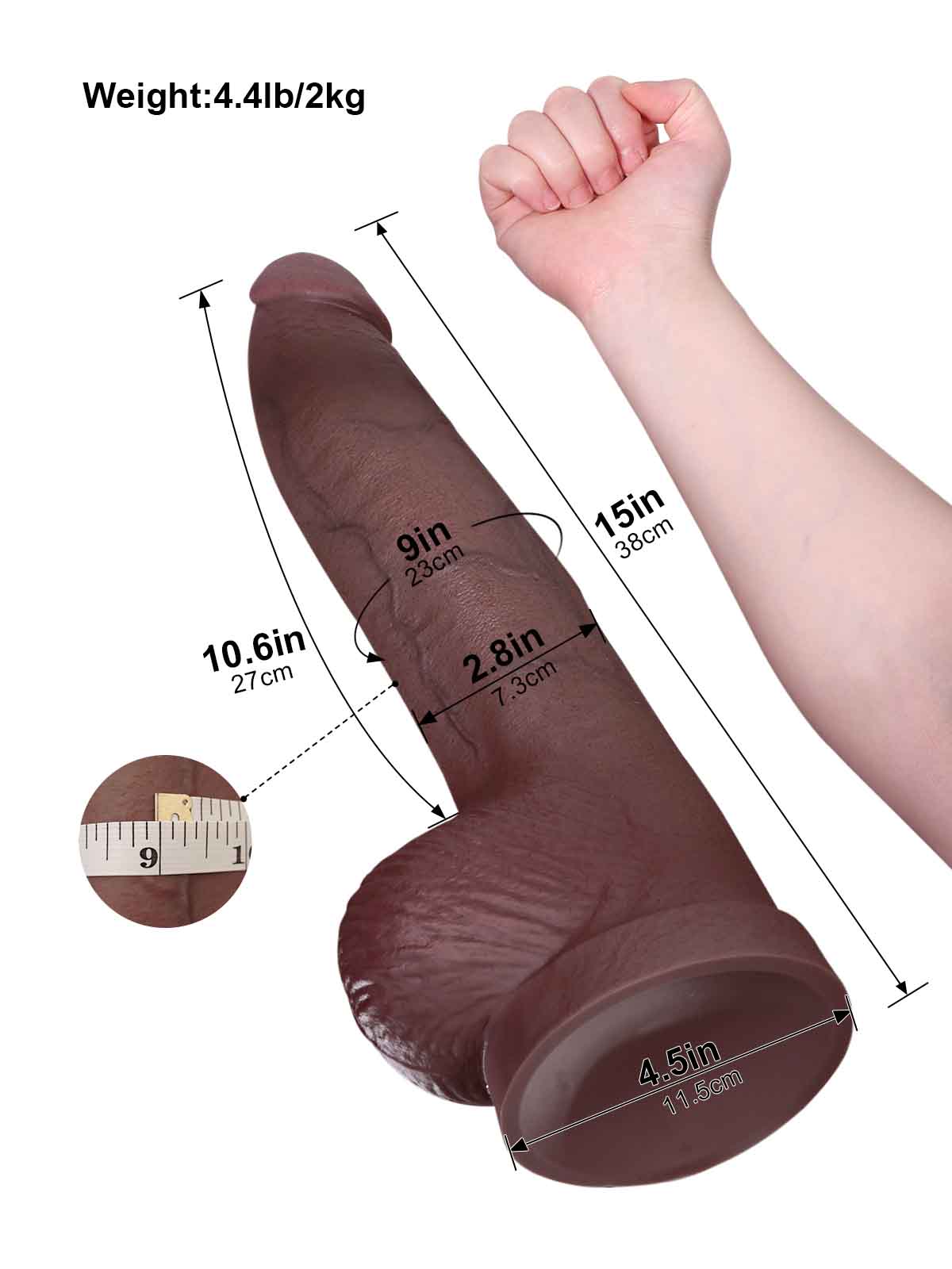 Nico 15 Inch Giant Huge Dildo