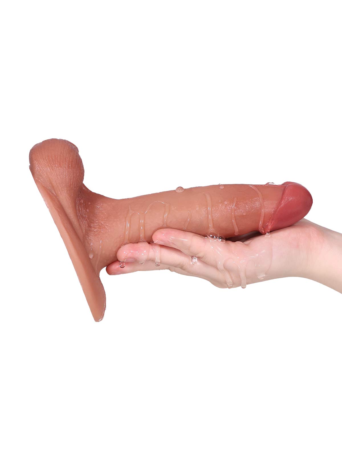 Owen 7 Inch Small Sliding Skin Dildo With Ball For Beginner