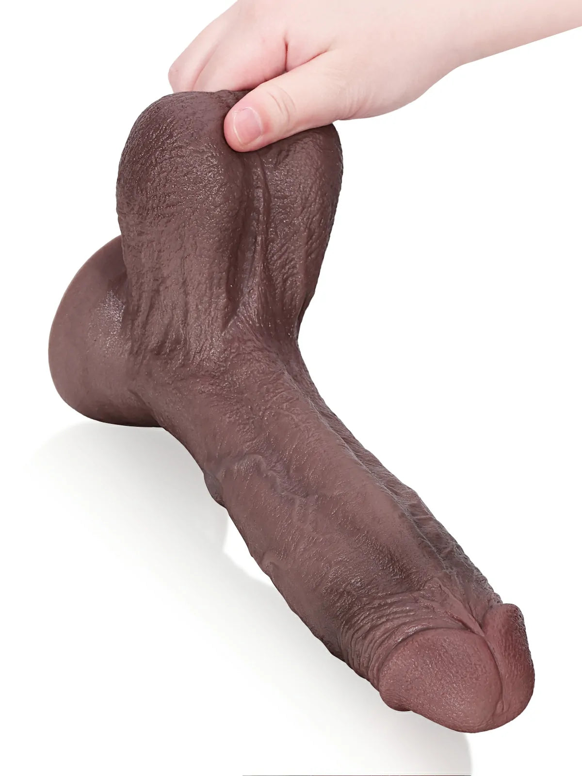Preston 10.2 Inch Brown Thick Realistic Dildo Vac-U-Lock Compatible