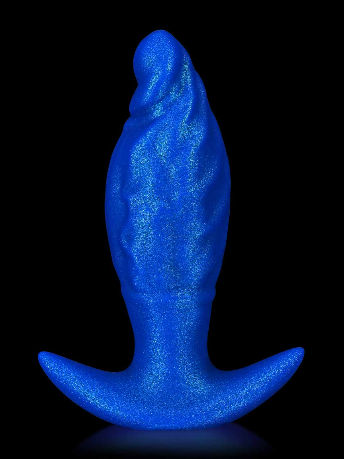 Steel 5 Inch Blue Fantasy Dildo Inflatable Anal Plug