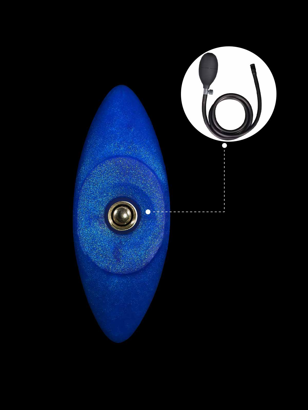 Steel 5 Inch Blue Fantasy Dildo Inflatable Anal Plug