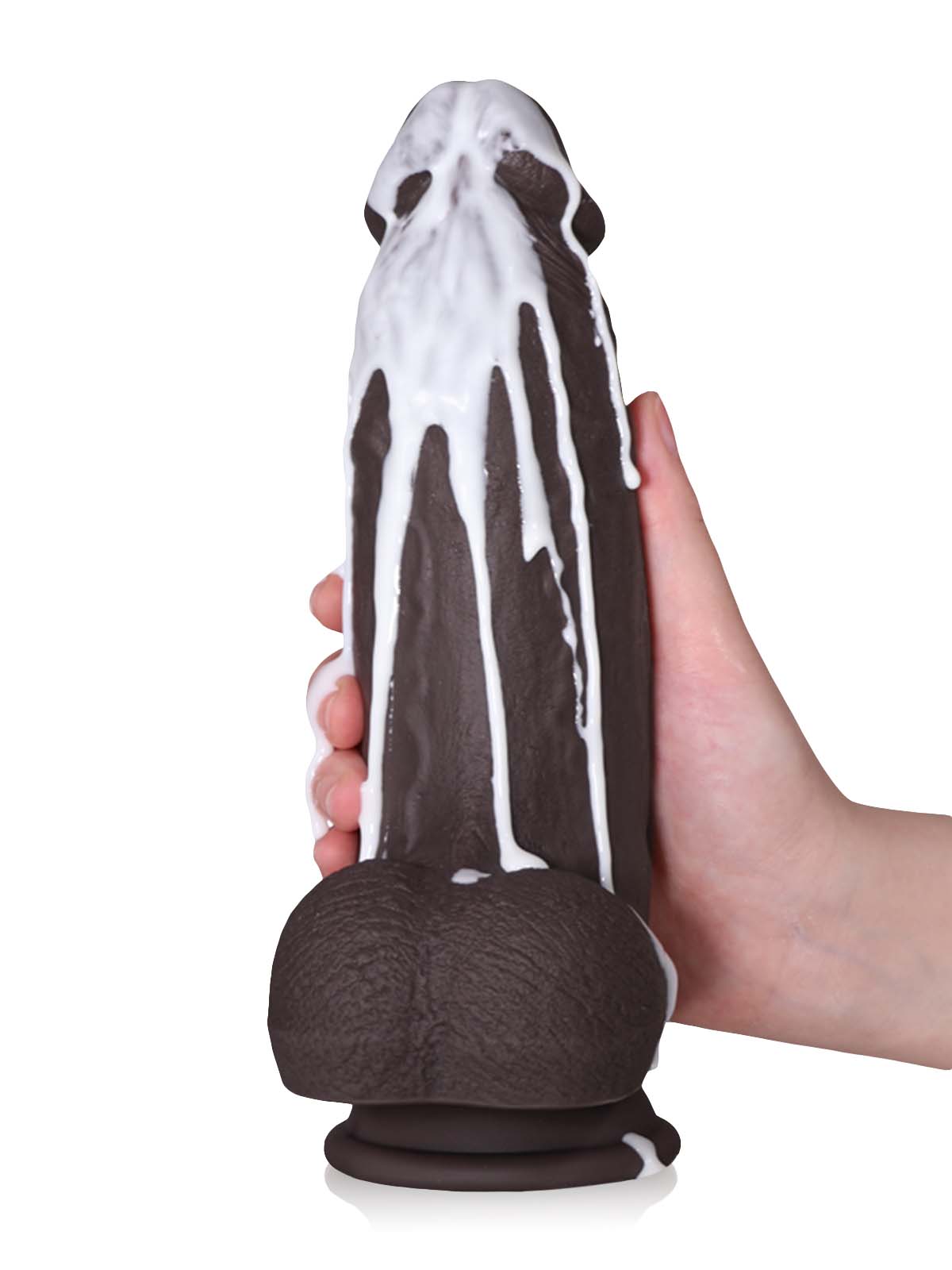 Theo 9 Thick Black Vibrating Dildo
