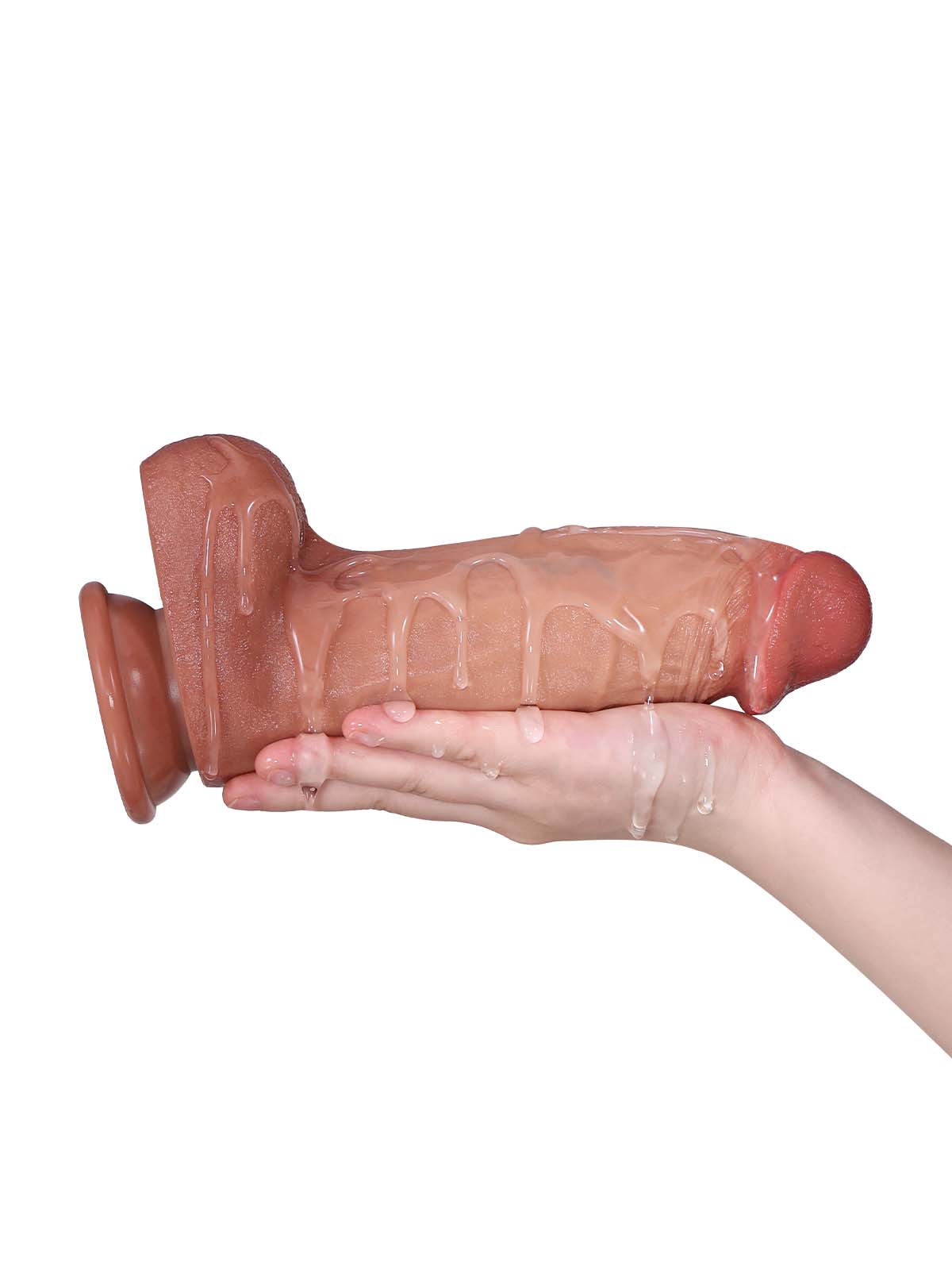Theo 9 Thick Brown Vibrating Dildo