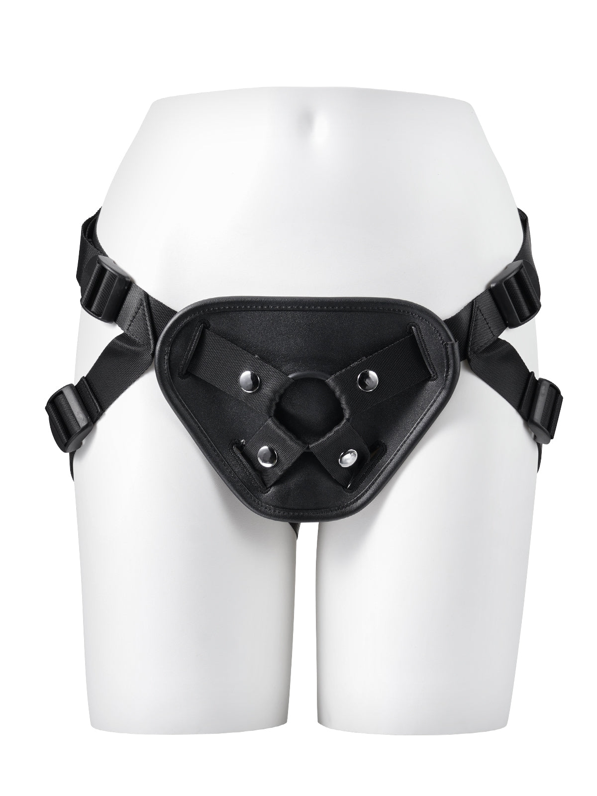 Thickened Black Strap Features Rings In 3 Sizes.
