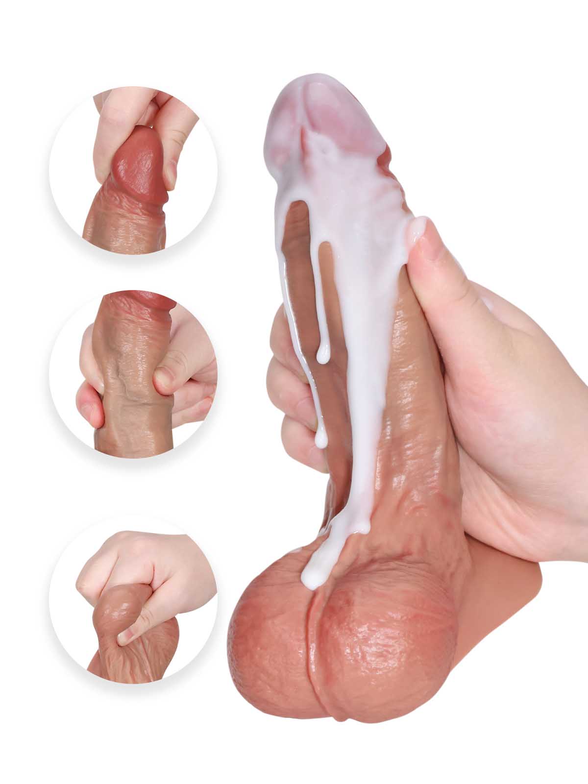 Titan 7 Inch Tri-Density Soft skin Small Realistic Dildo With Ball