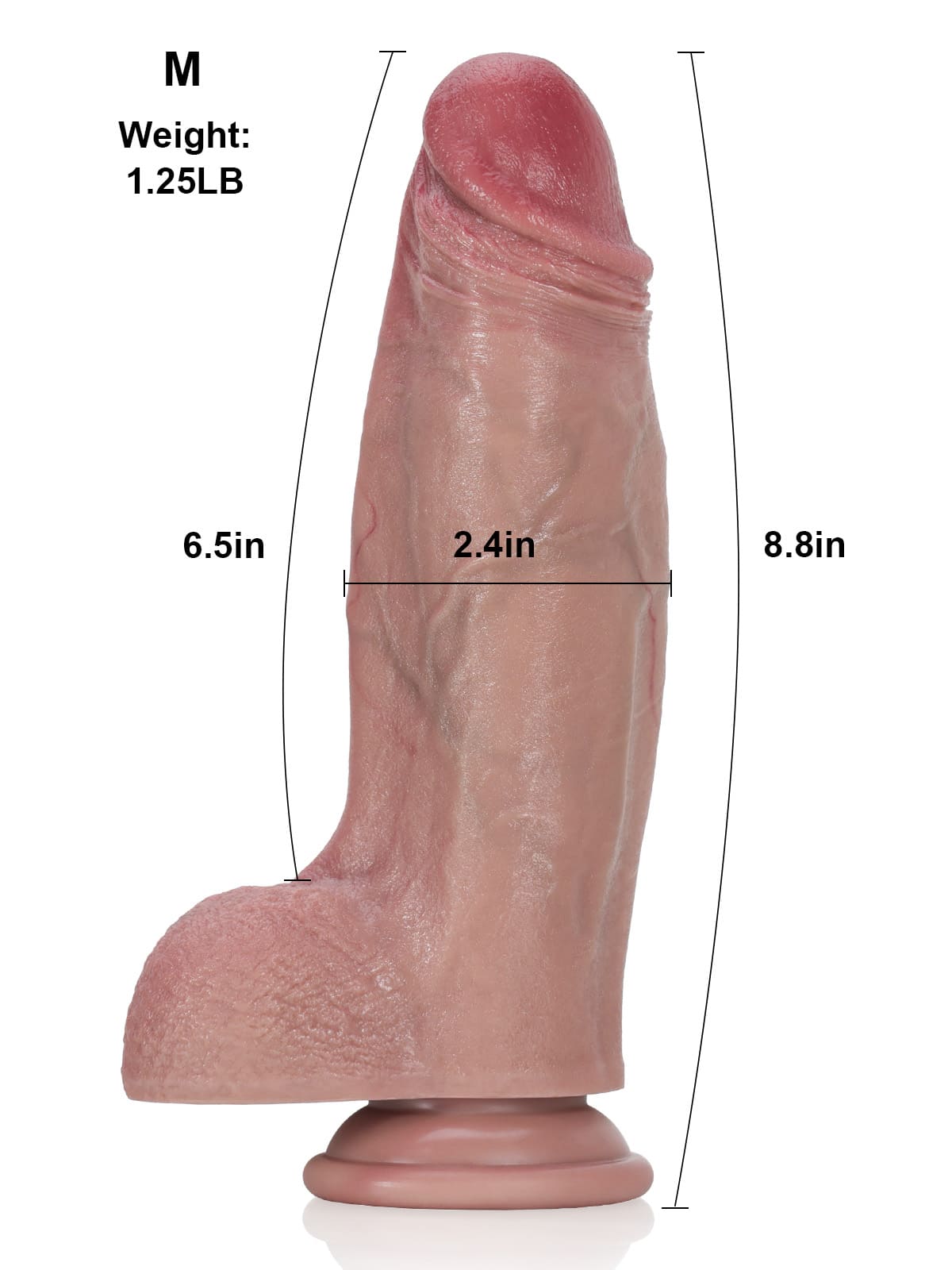 Xavier 8.8 Inch Thick Flesh Realistic Dildo