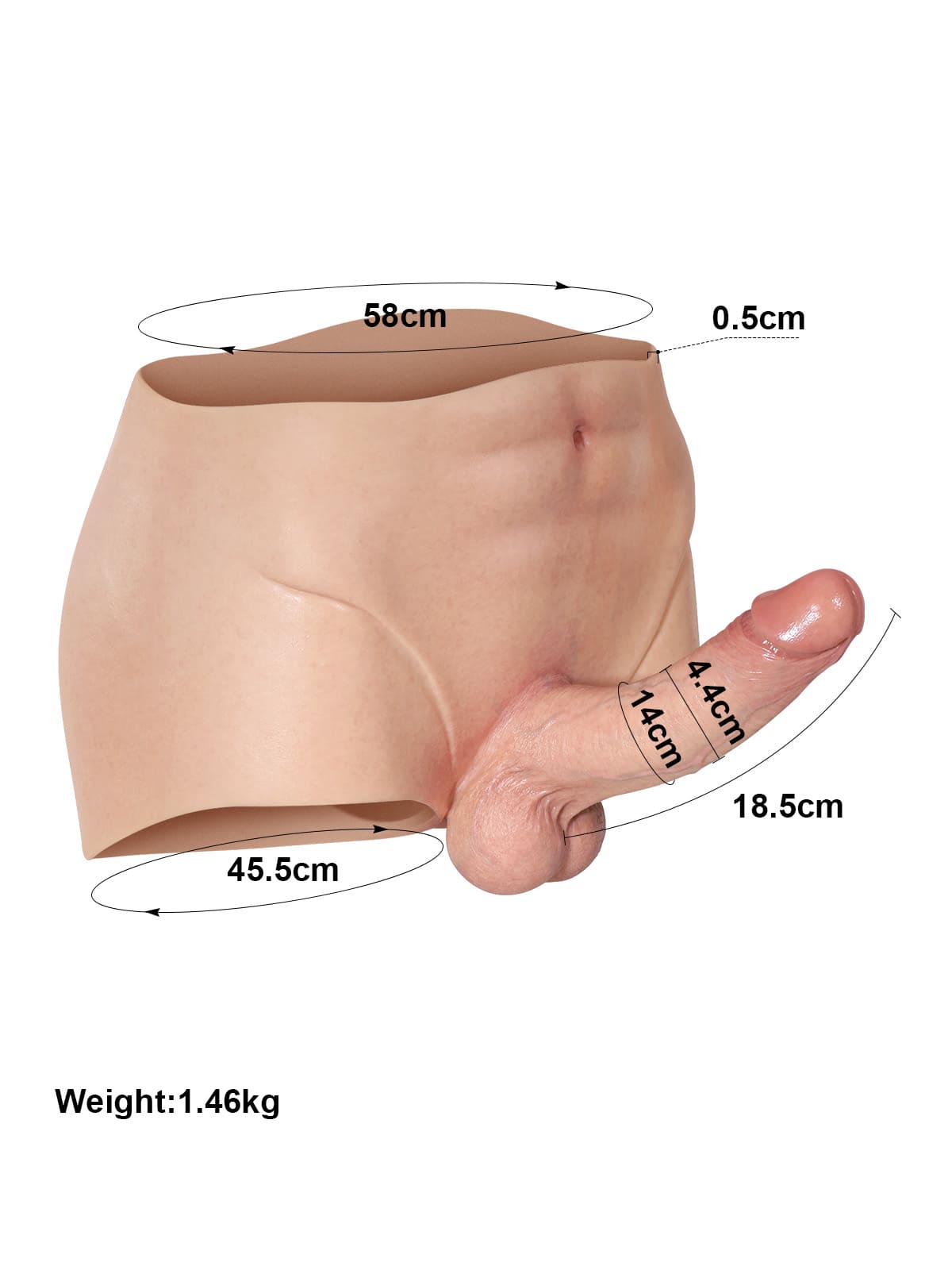 Zane - Realistic Strap On With 7.2 Inch Dual Density Dildo