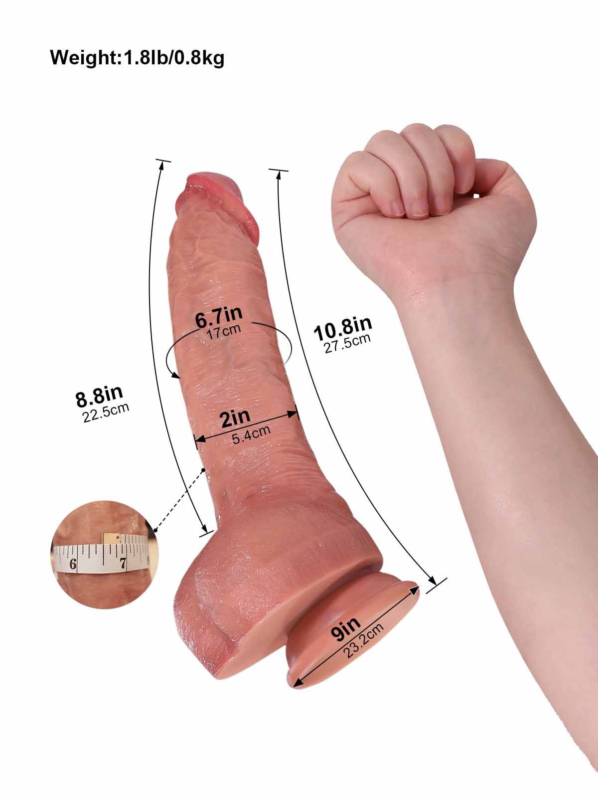 Axel 10.8 Inch Huge Realistic Dildo