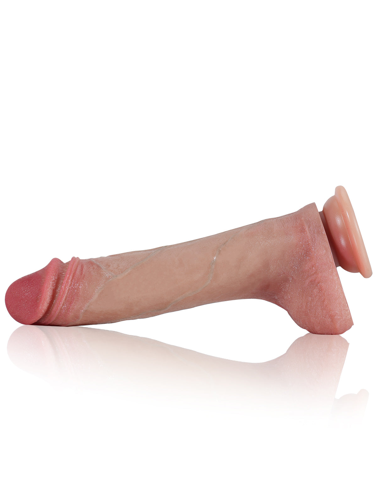 Benjamin 8.6" x 1.7" Flesh Soft Sliding Skin Thrusting Dildo