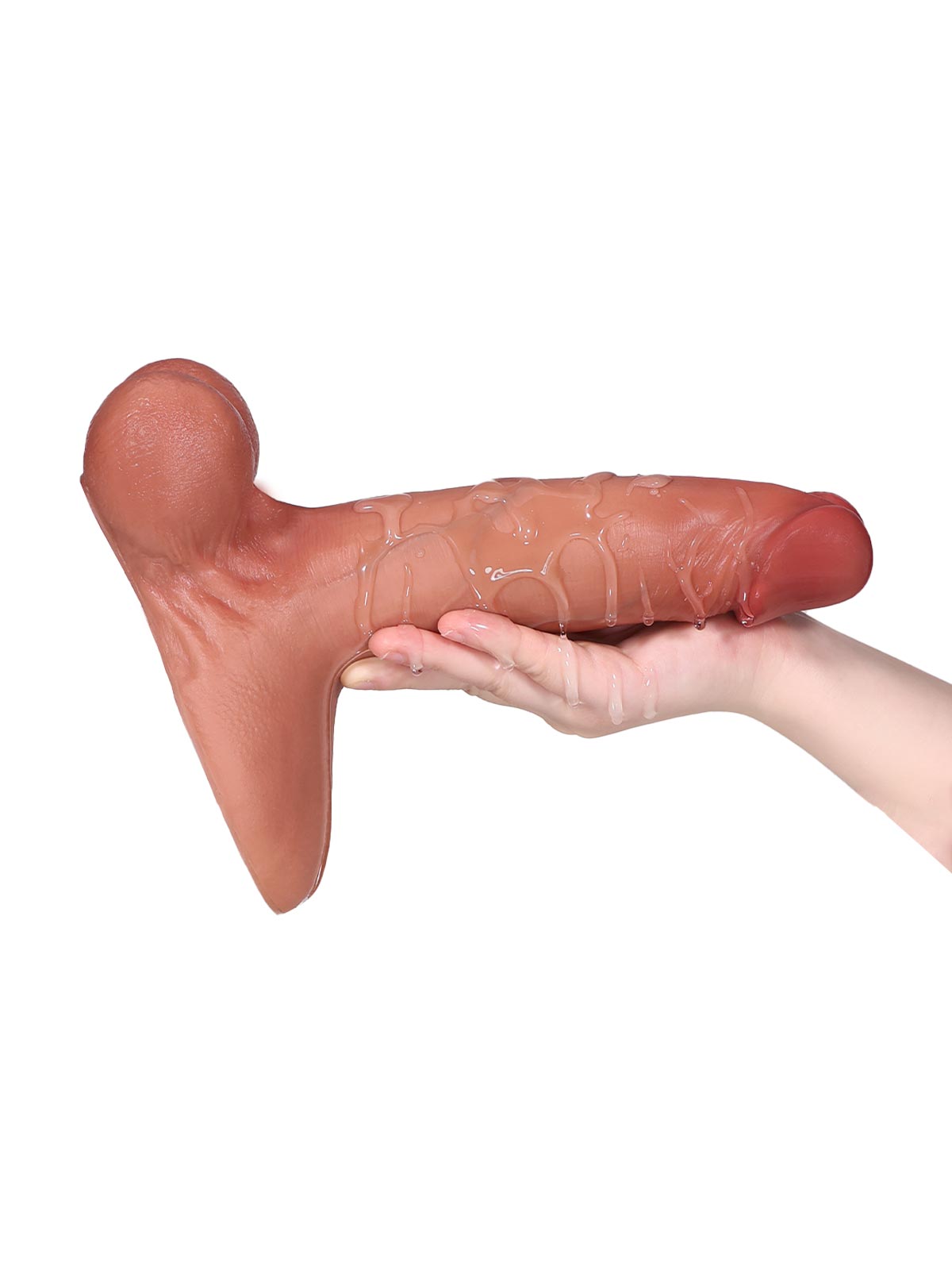 Blake 9.5 Inch Thick Movable Skin Dildo With Ball Vac-U-Lock Compatible