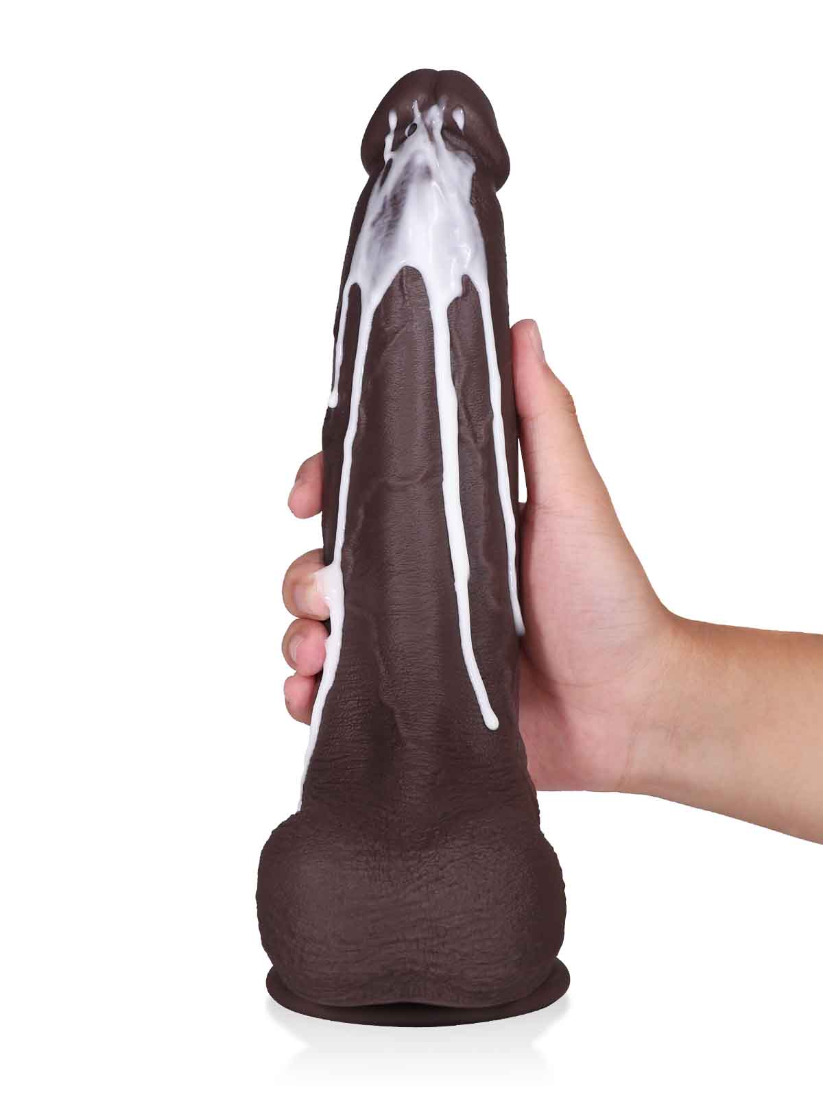 Brandon 11.2 Inch Black Realistic Looking Penis