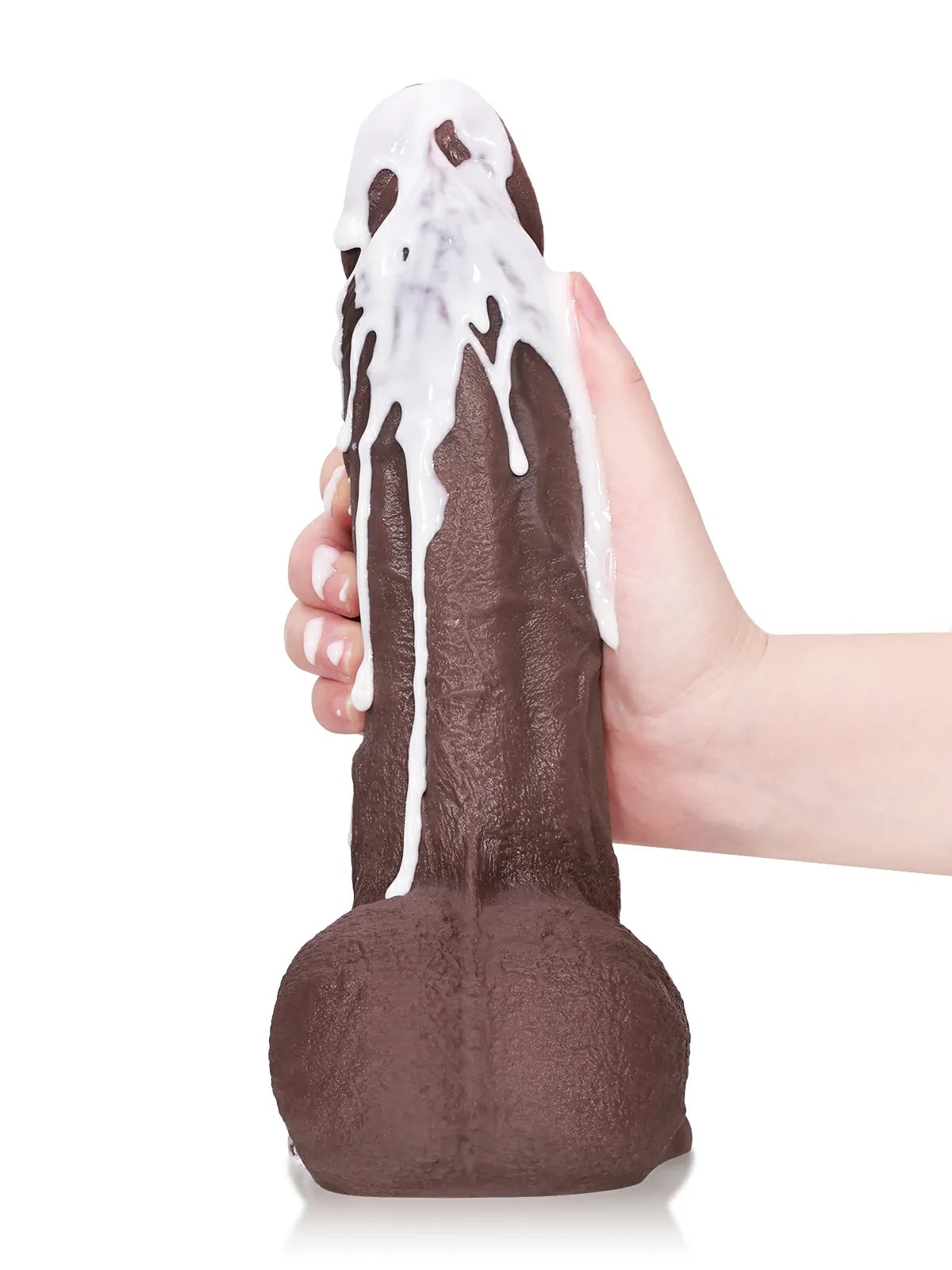 Bruce 10.2 Inch Brown Thick Realistic Dildo Vac-U-Lock Compatible
