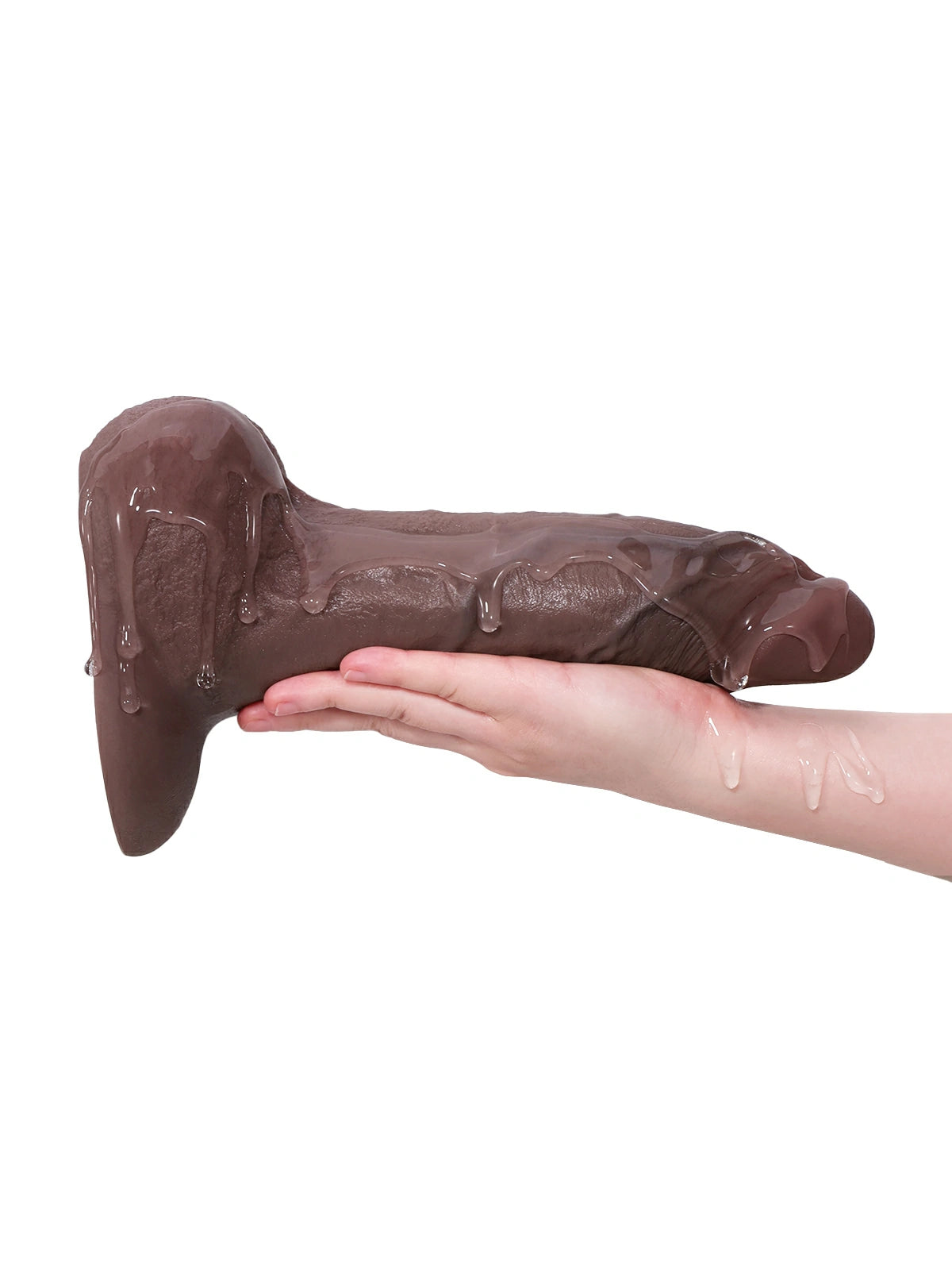 Bruce 10.2 Inch Brown Thick Realistic Dildo Vac-U-Lock Compatible