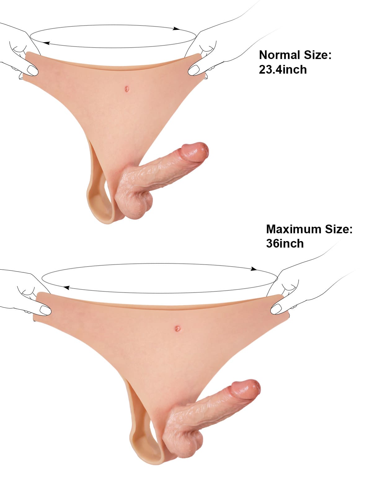 Cash - Realistic Strap On With 6 Inch Dual Density Dildo