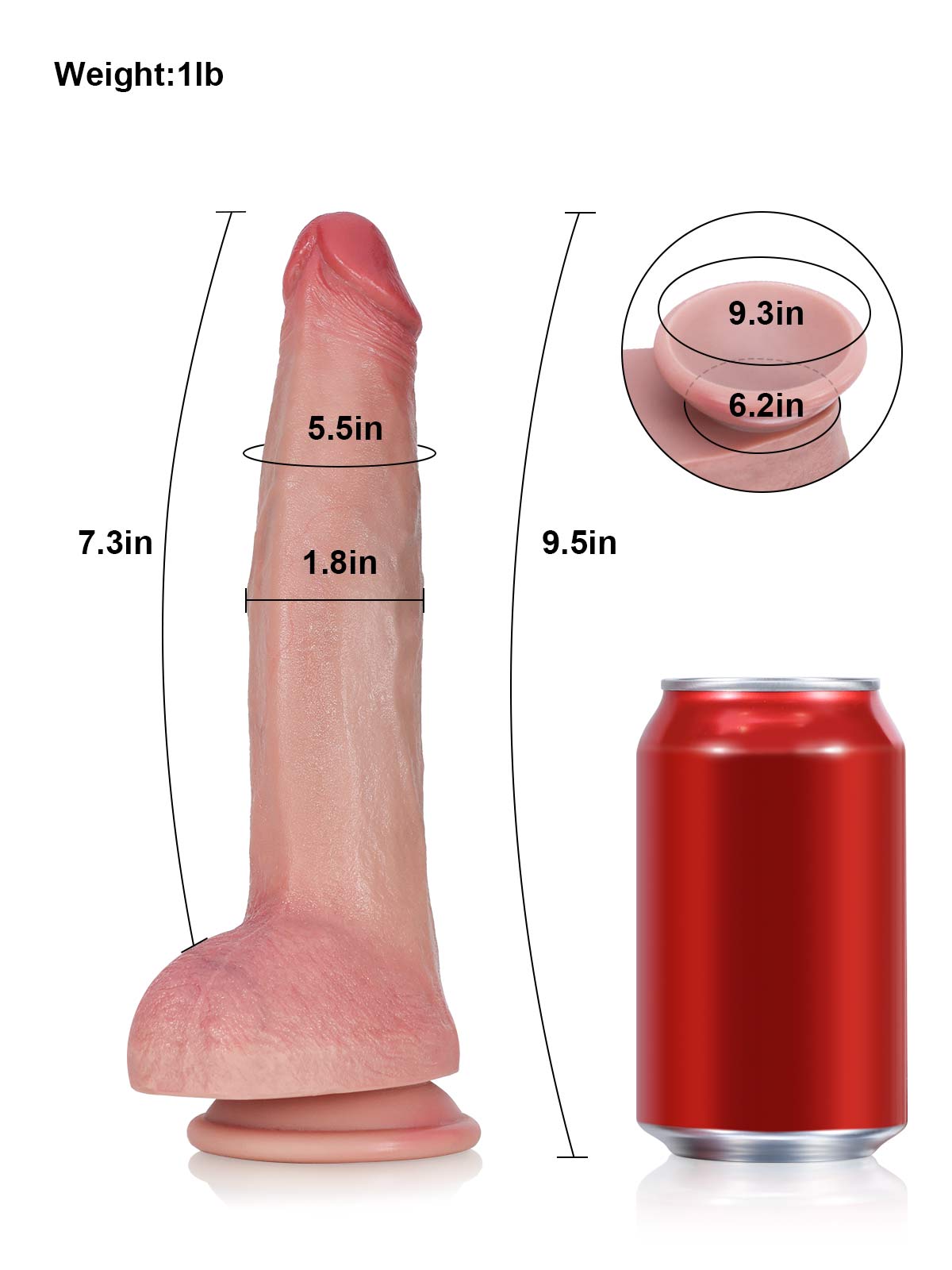 Chad 9.5 Inch Realistic Dildo