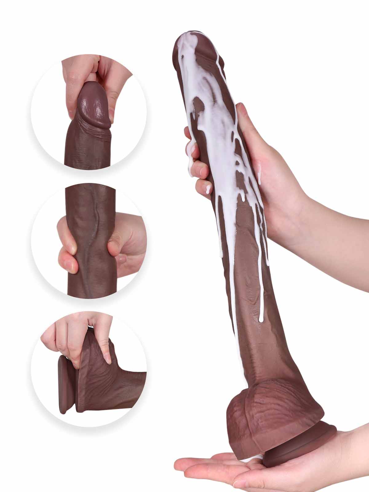 Chris 15.7 Inch Long Thin Realistic Dildo