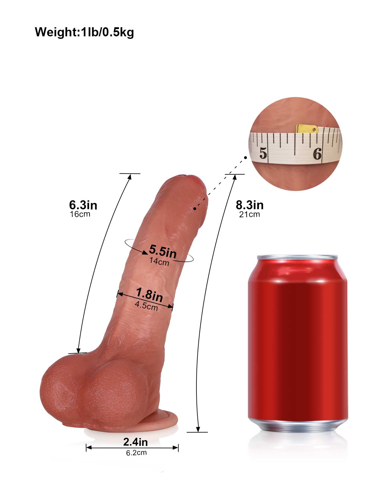 Dominic 8.3 Inch Realistic Squirting Dildo