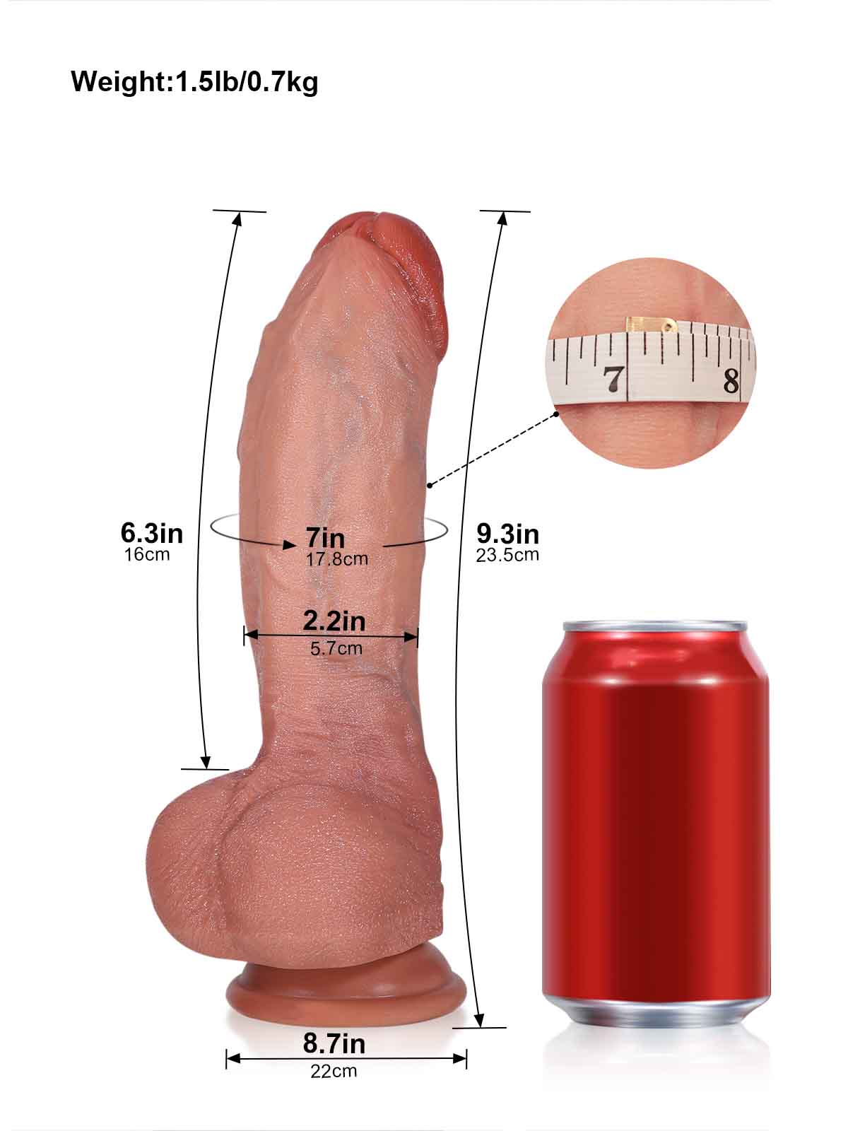 Drake 9.3 Thick G-Spot Realistic Dildo