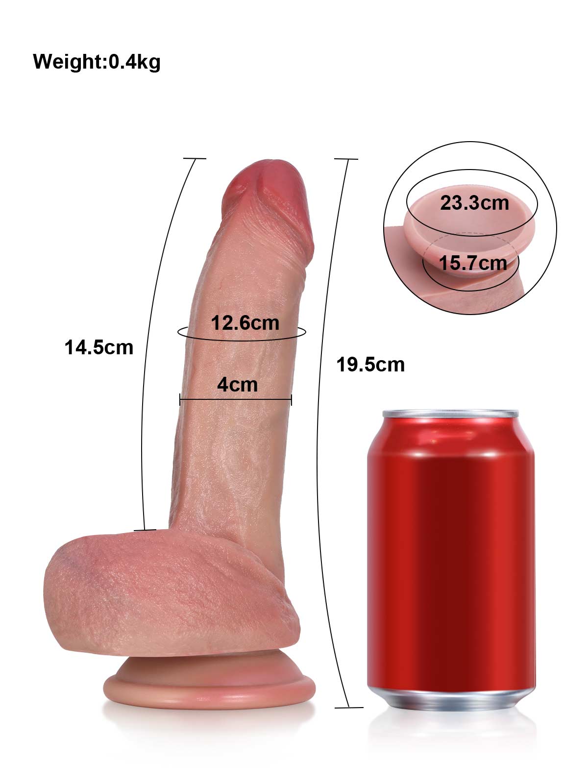 Eddie 7.7 Inch Small Realistic Dildo