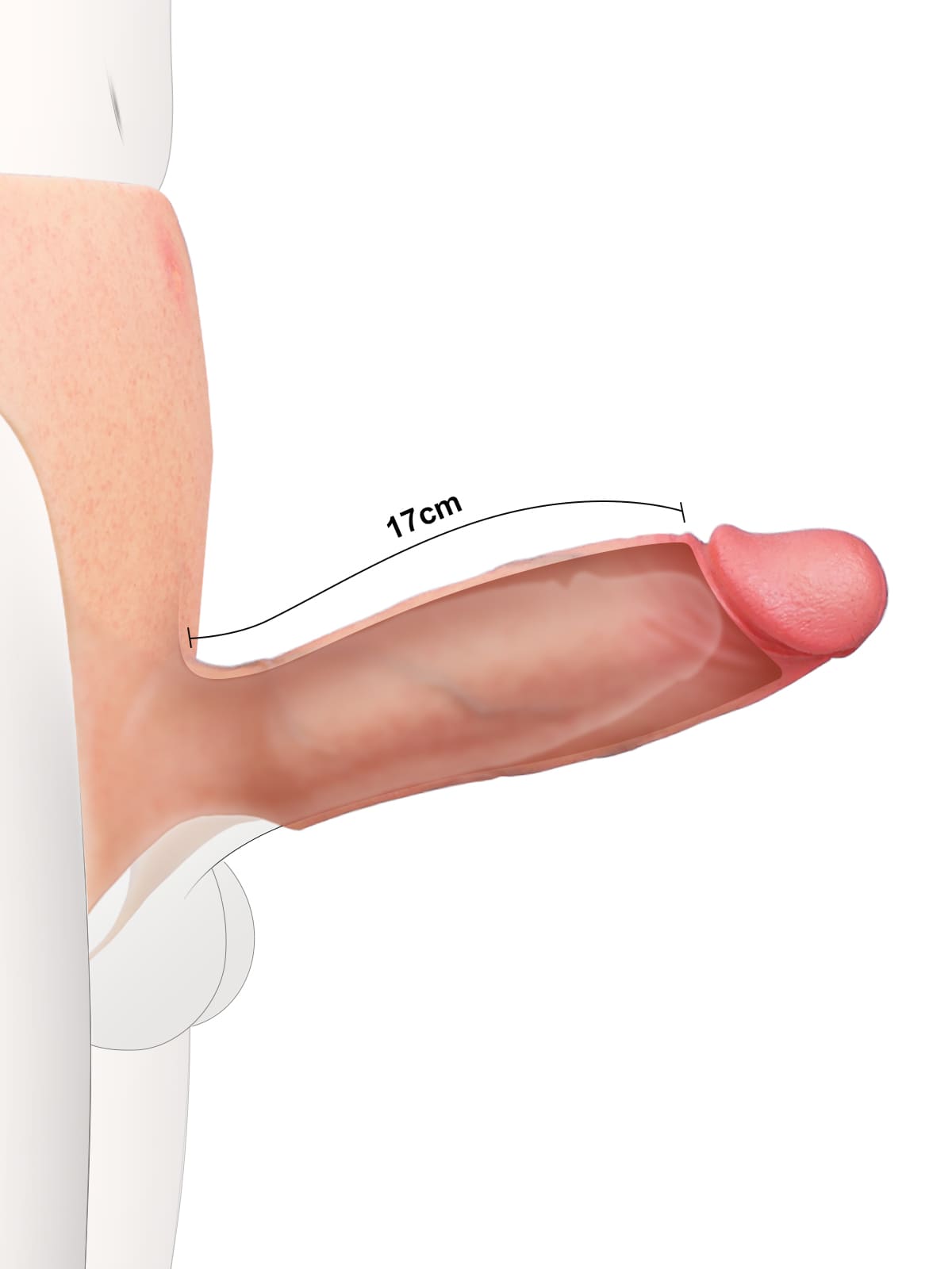 Gage 7.8 Inch Wearable Hollow Strap-On Dildo