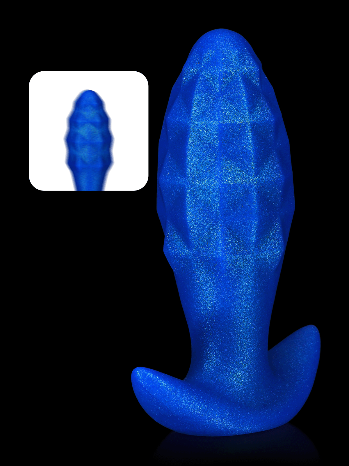 Hawk 4.5 Inch Blue Fantasy Vibrating Anal Plug