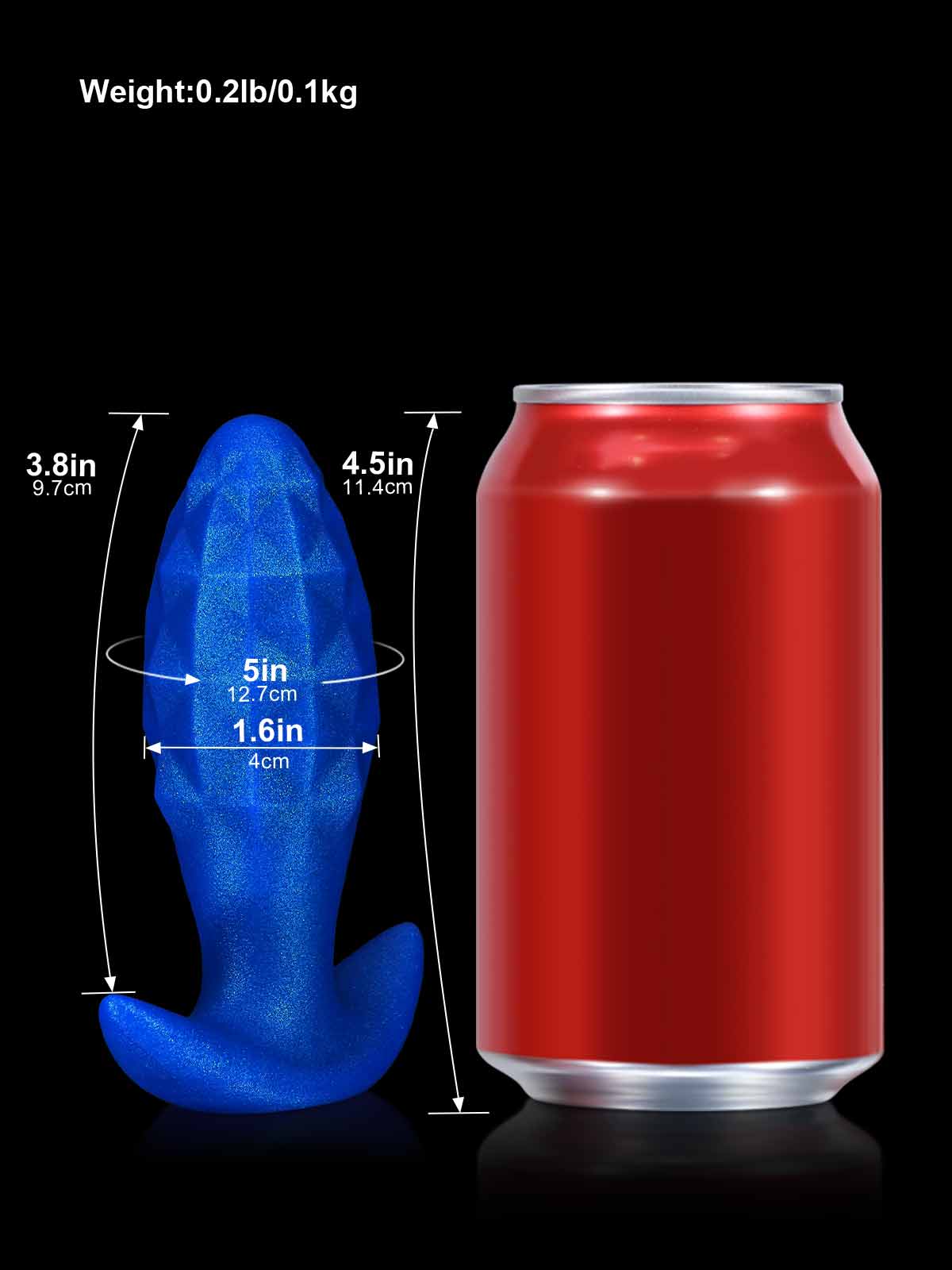 Hawk 4.5 Inch Blue Fantasy Vibrating Anal Plug