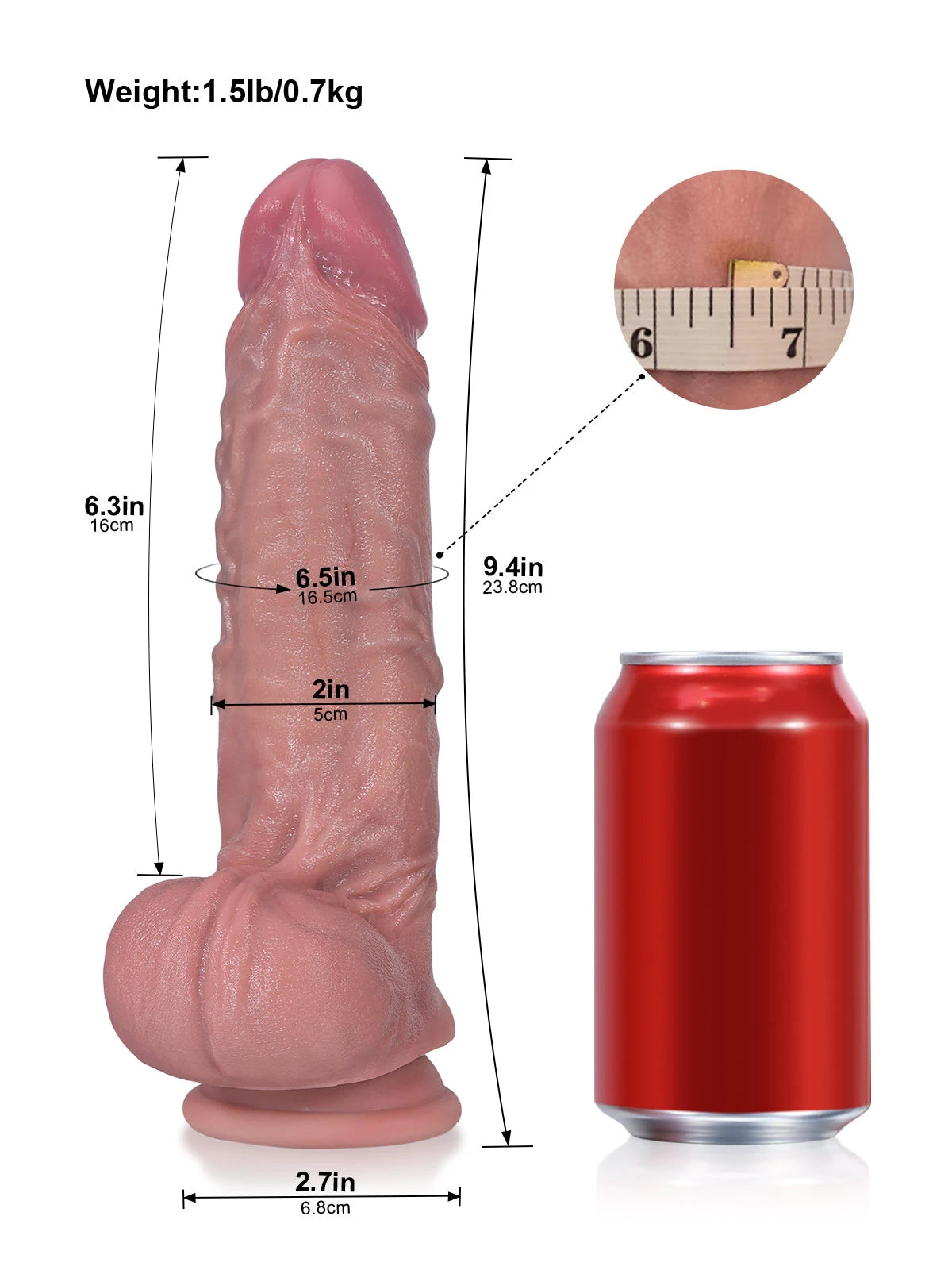 Jaden 6.3" Veiny Dildo Sliding Skin & Realistic Balls