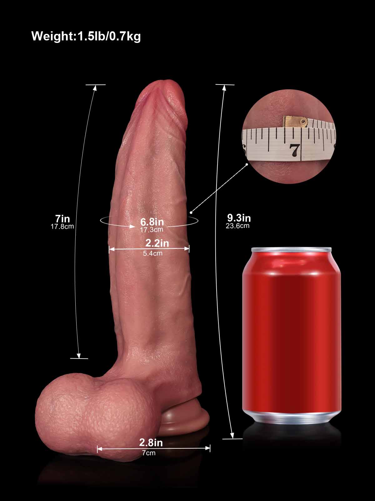 Jaden 9.3" Curved G-Spot Silicone Dildo with Swinging Balls — Realistic, Body-Safe & Suction-Cup Base