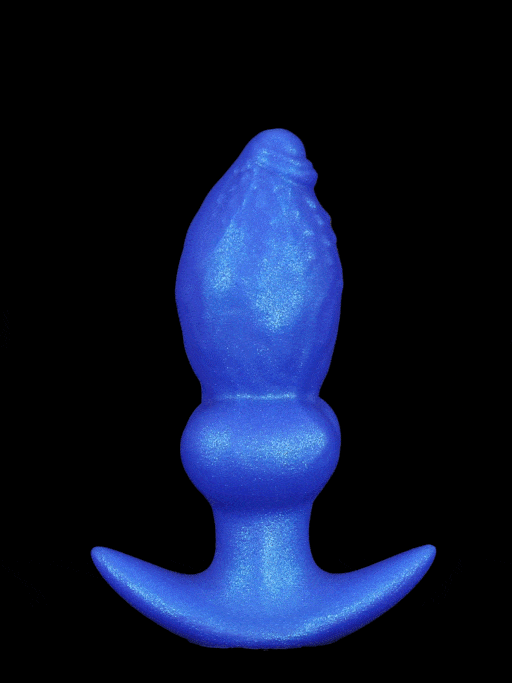 Jamie 5 Inch Blue Fantasy Dog Dildo Inflatable Anal Plug