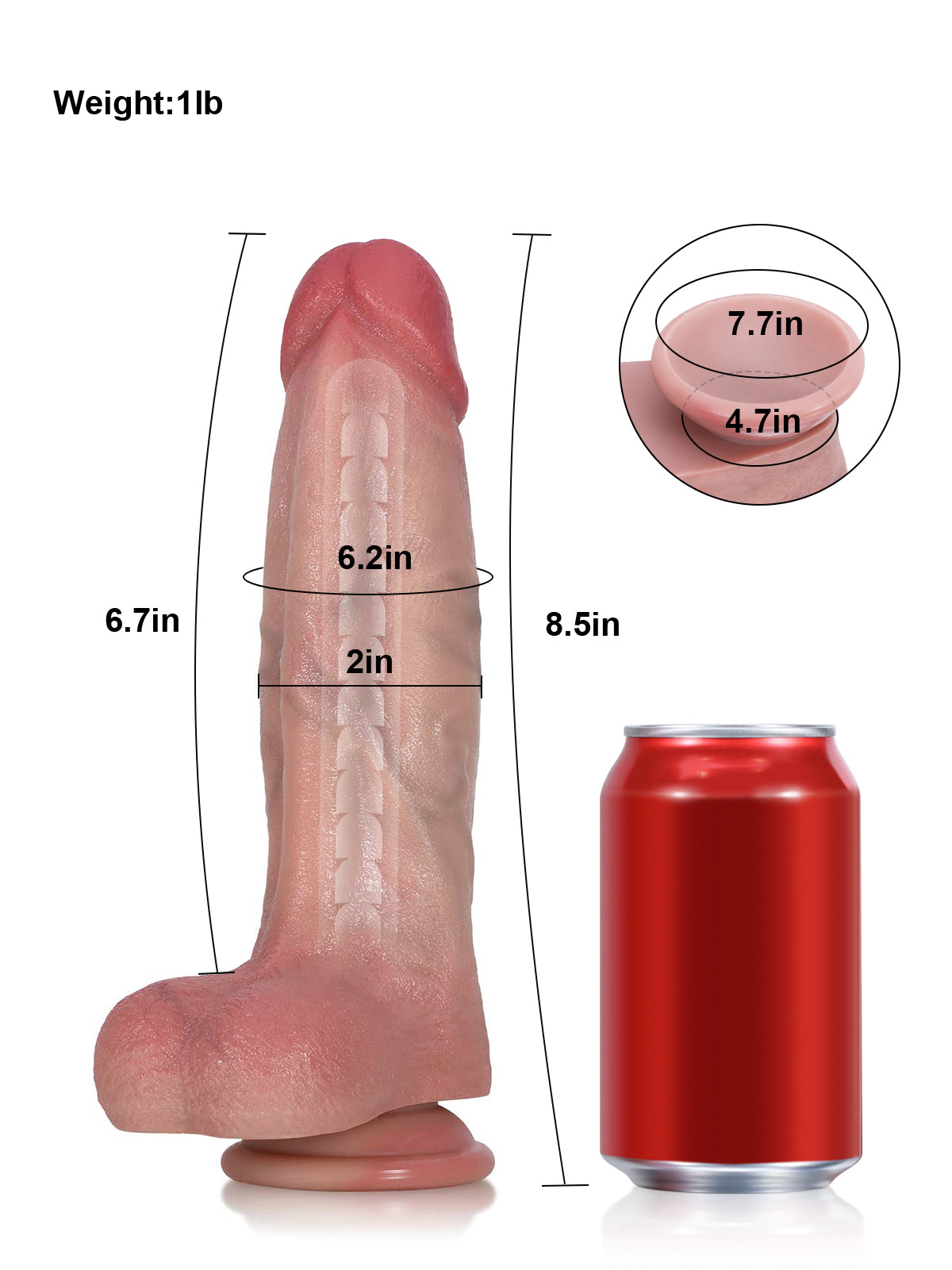 Jamie 8.5 Inch Thick Realistc Dildo