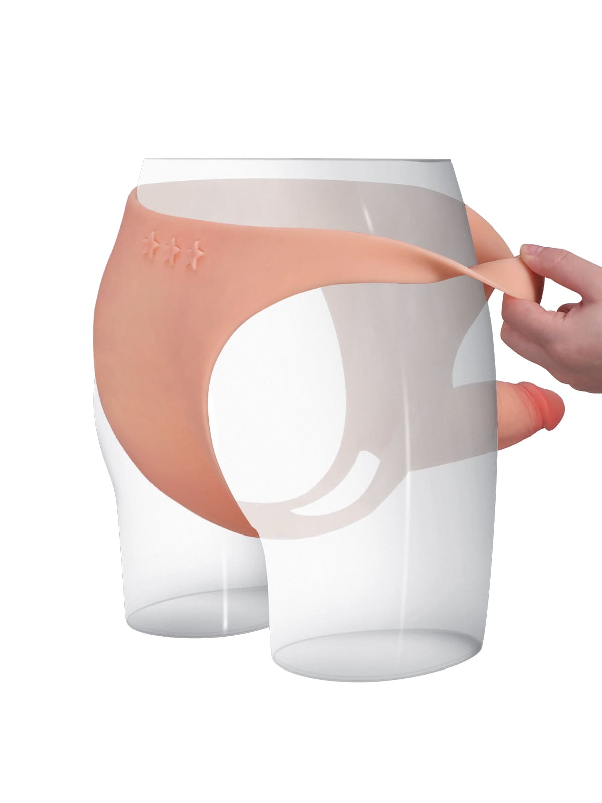 Knox 6 Inch Wearable Hollow Strap-On Dildo ED Cock Sleeve